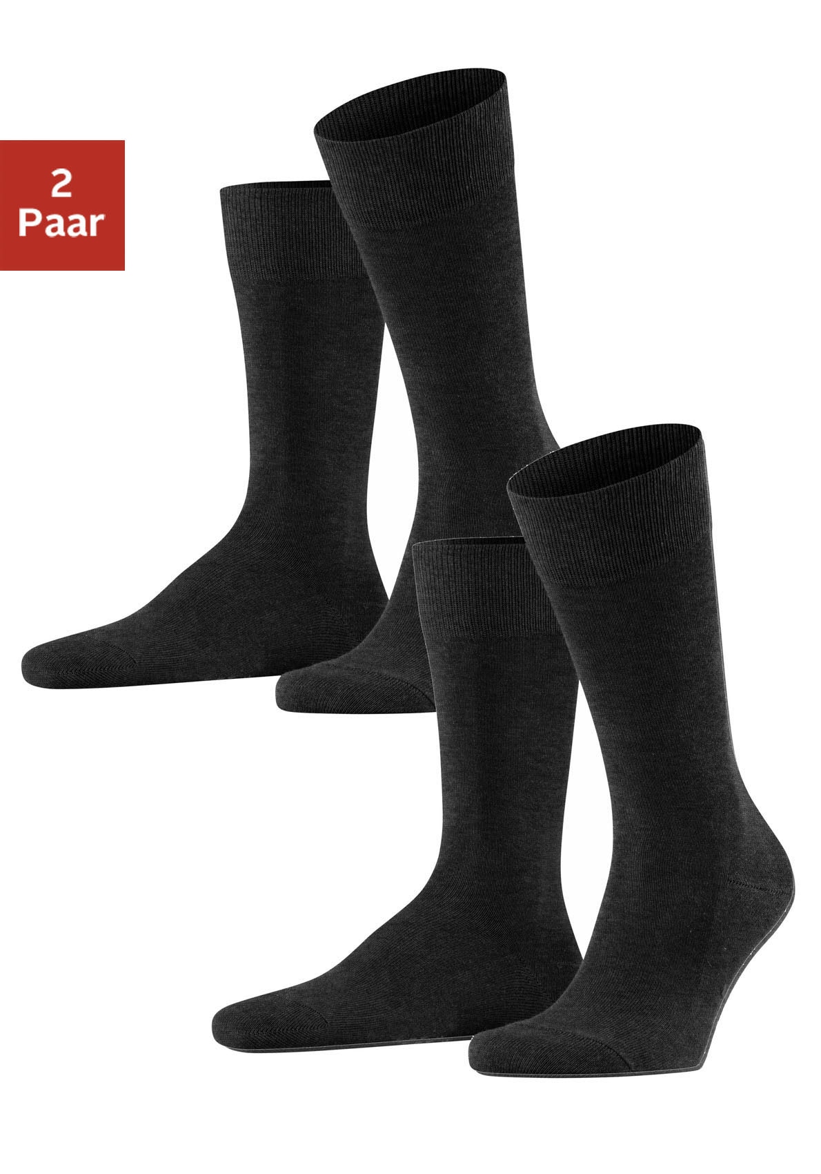 FALKE Businesssocken, (2 Paar), mit Logo Einstrick