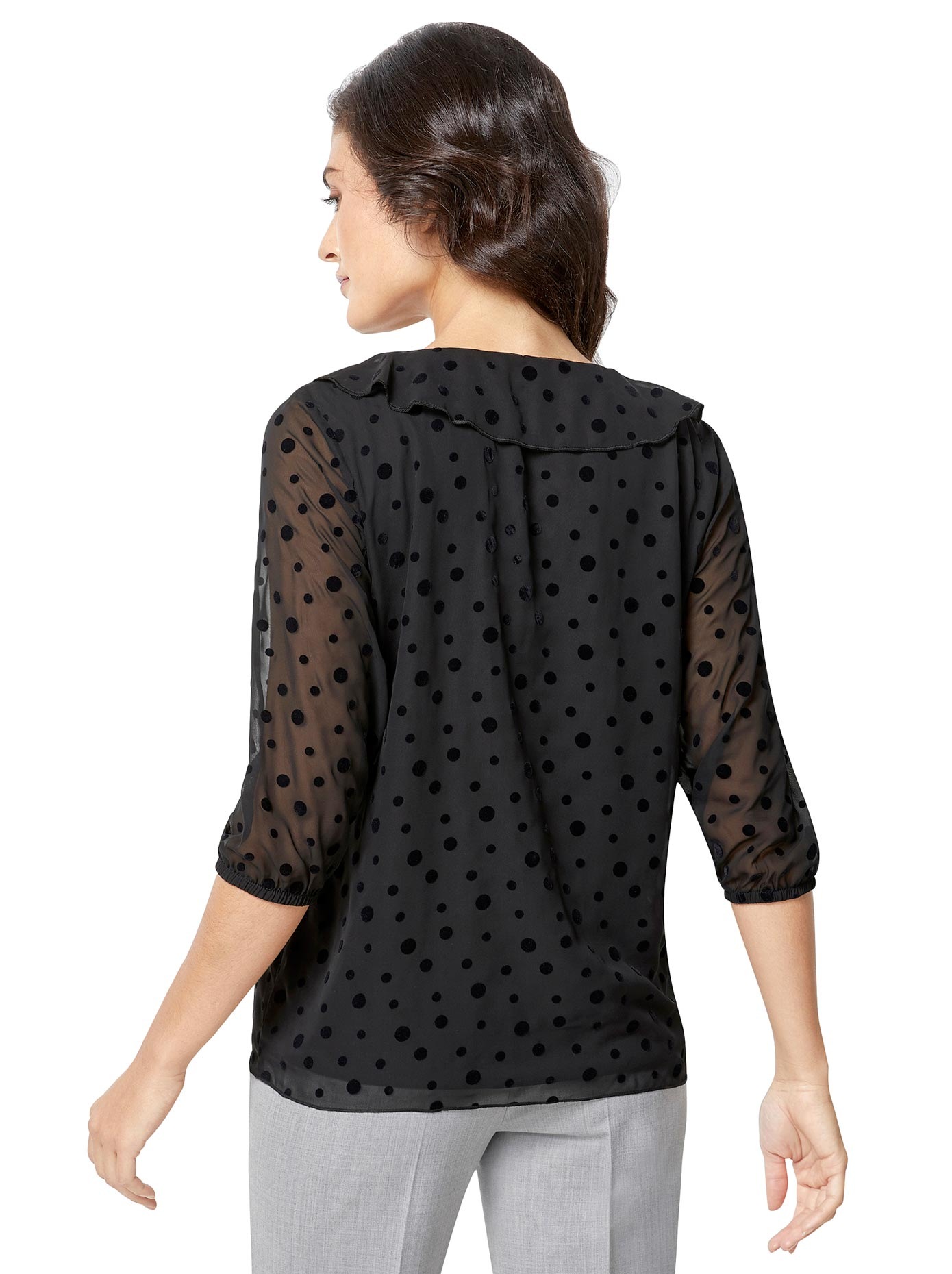 Bluse mit dezentem Volant