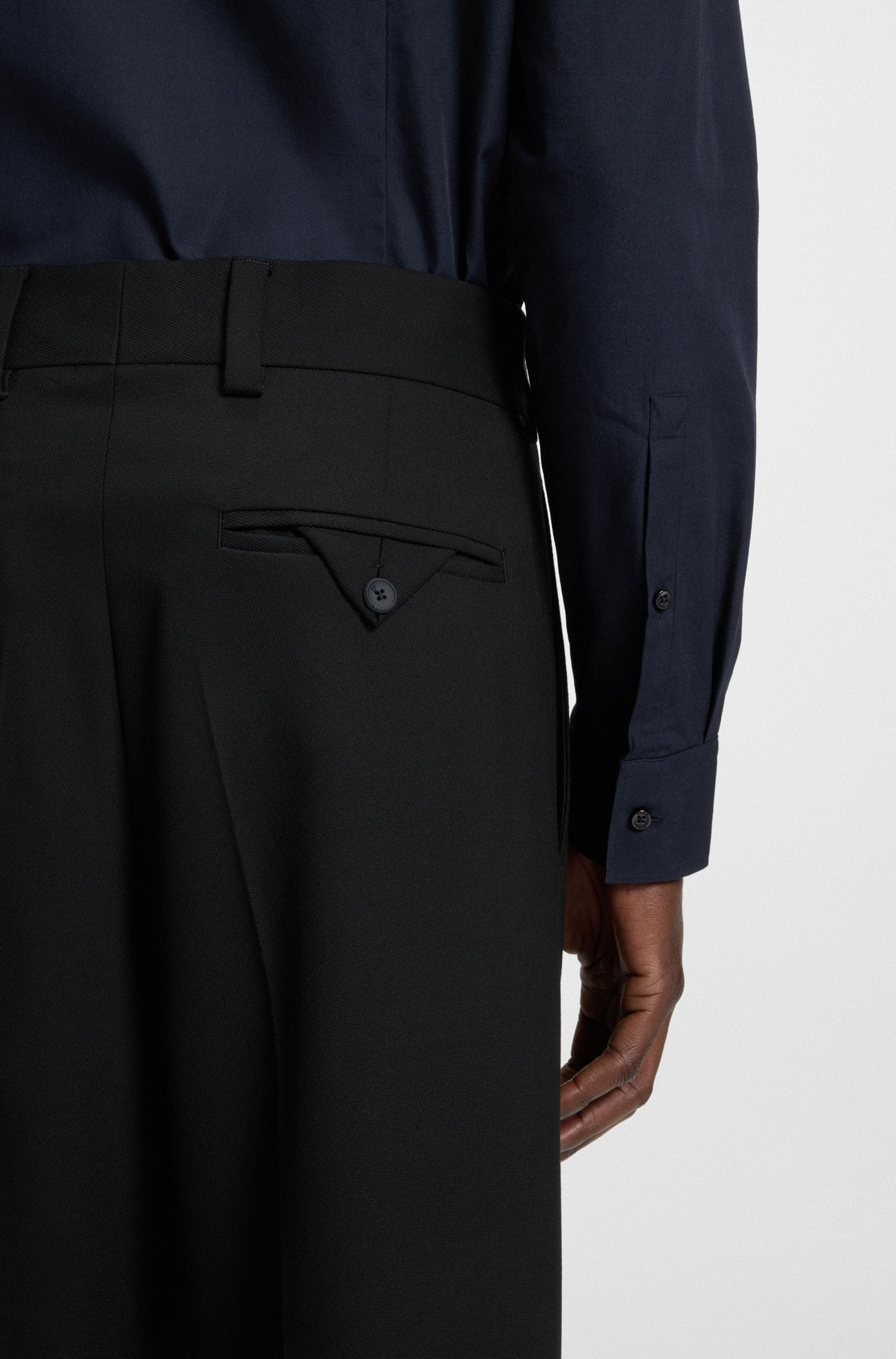 HUGO Chemise à manches longues »Kenno« Slim-Fit Hemd aus bügelleichter Baumwoll-Popeline