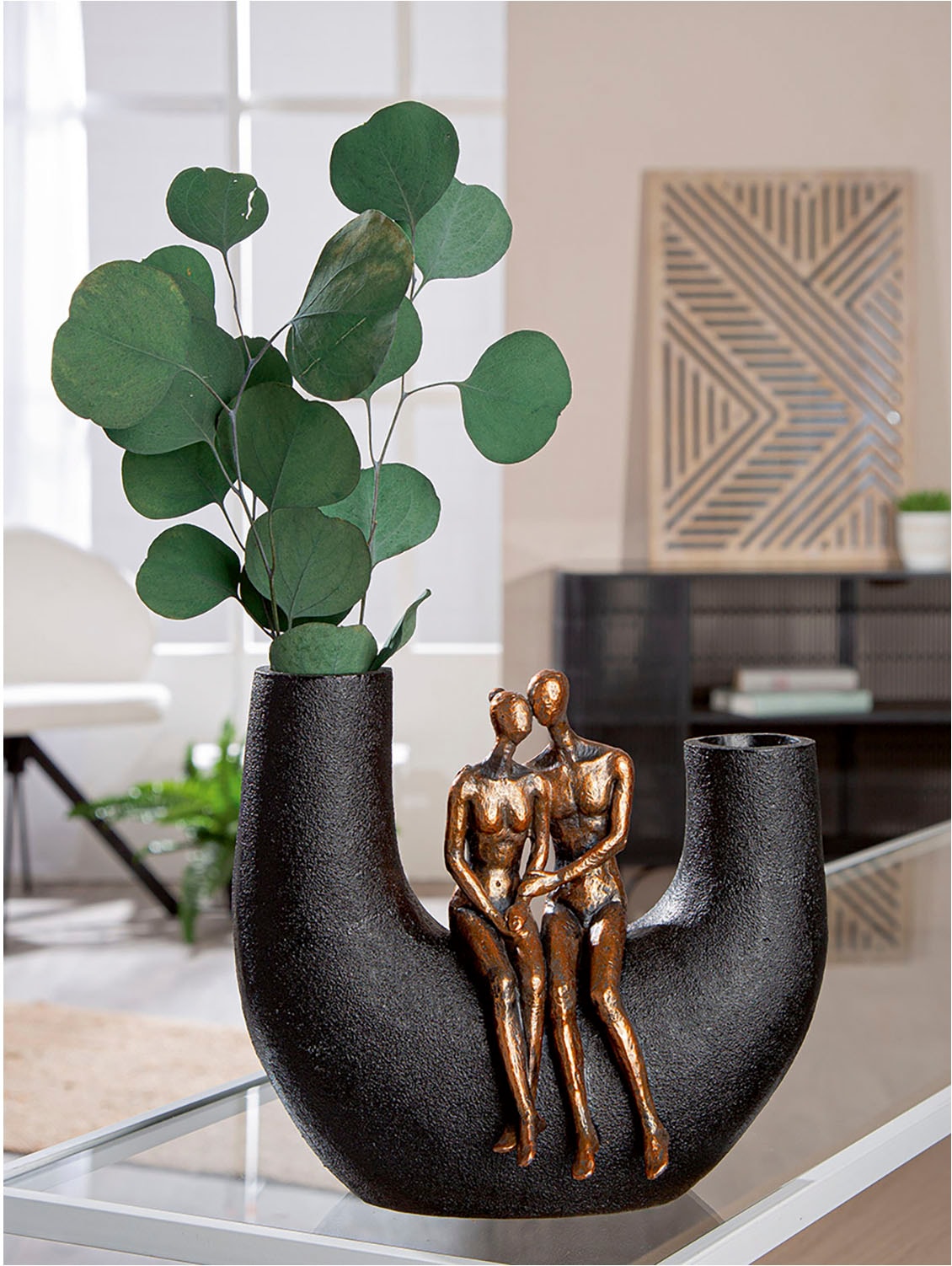 Casablanca by Gilde Tischvase »Vase Frau; Mann Movement schwarz H. 20,5 cm«