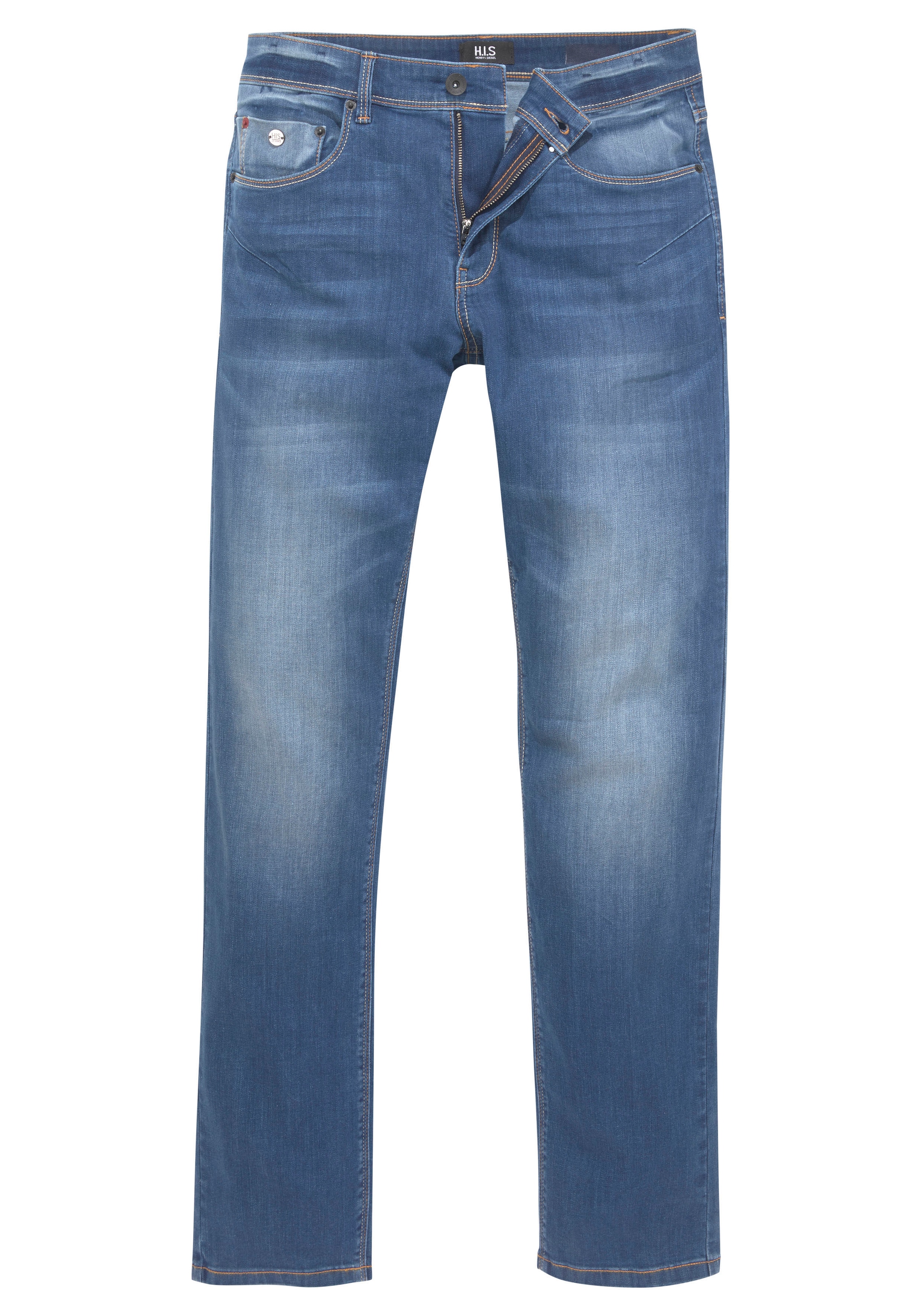 H.I.S Comfort-fit-Jeans »ANTIN«, bequeme Passform, gerades Bein, mit Used-Waschung