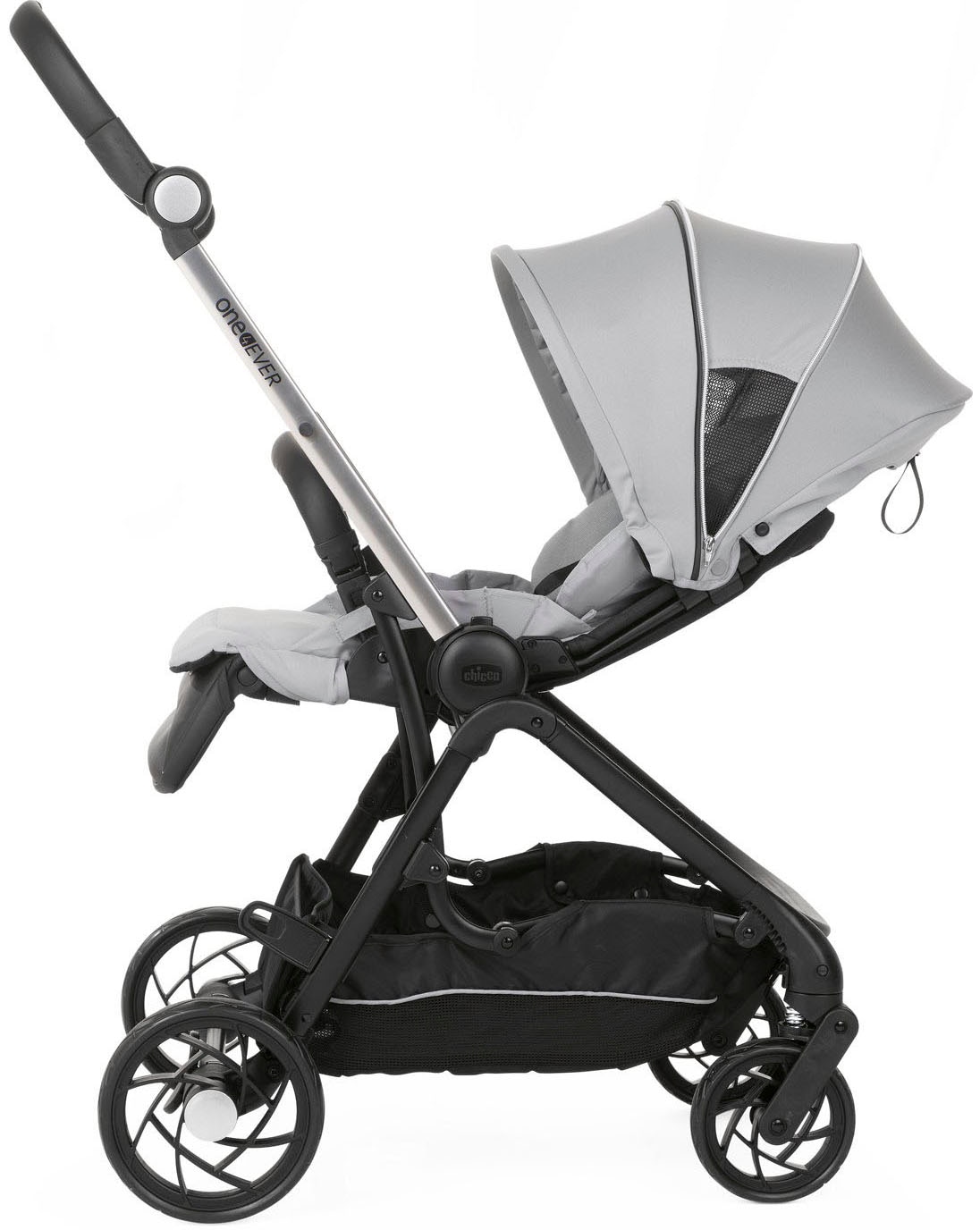 Chicco Kombi-Kinderwagen »Kinderwagen One4ever, silverleaf«, mit zwei Sitzen