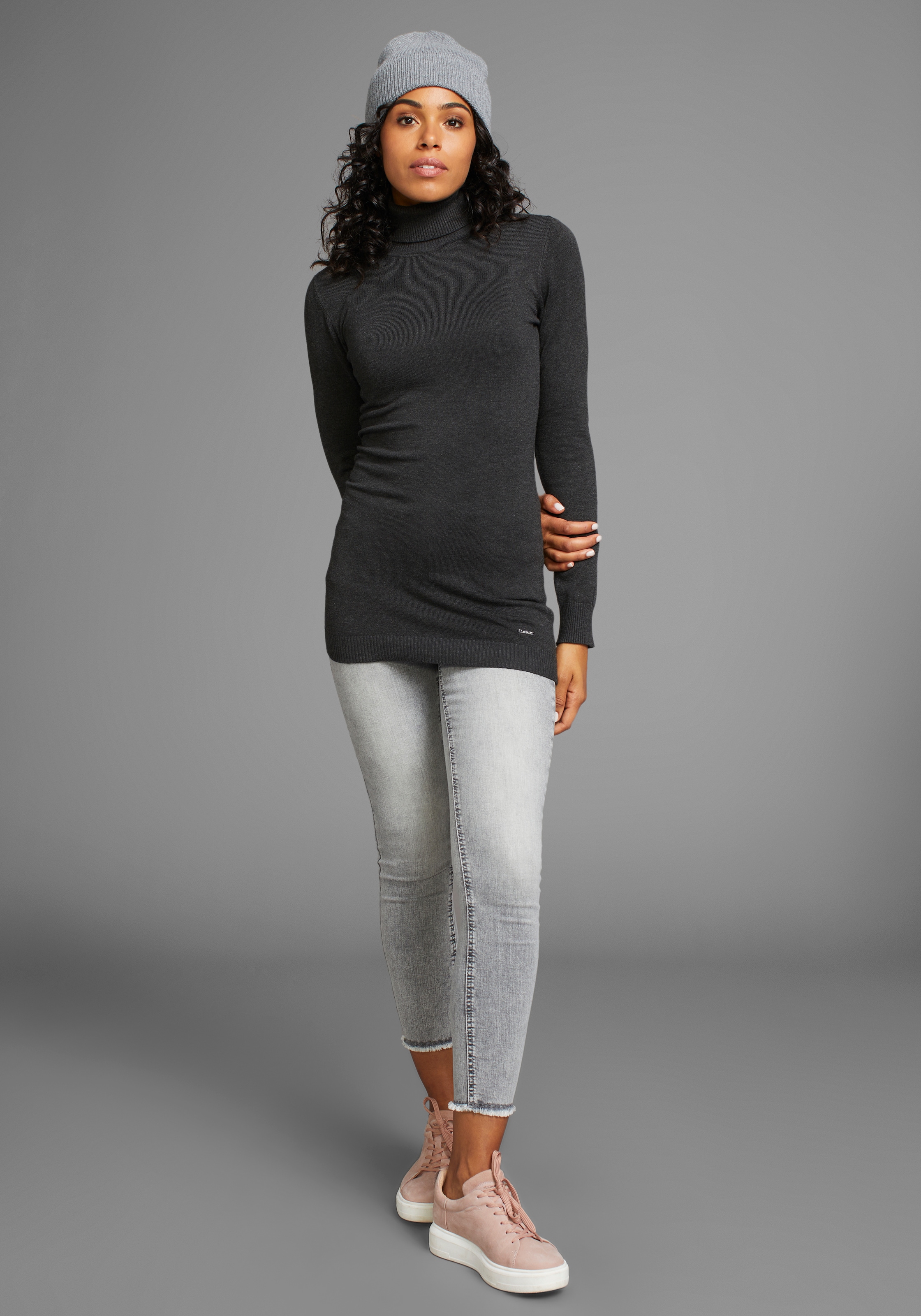 Laura Scott Rollkragenpullover, extra langer Schnitt
