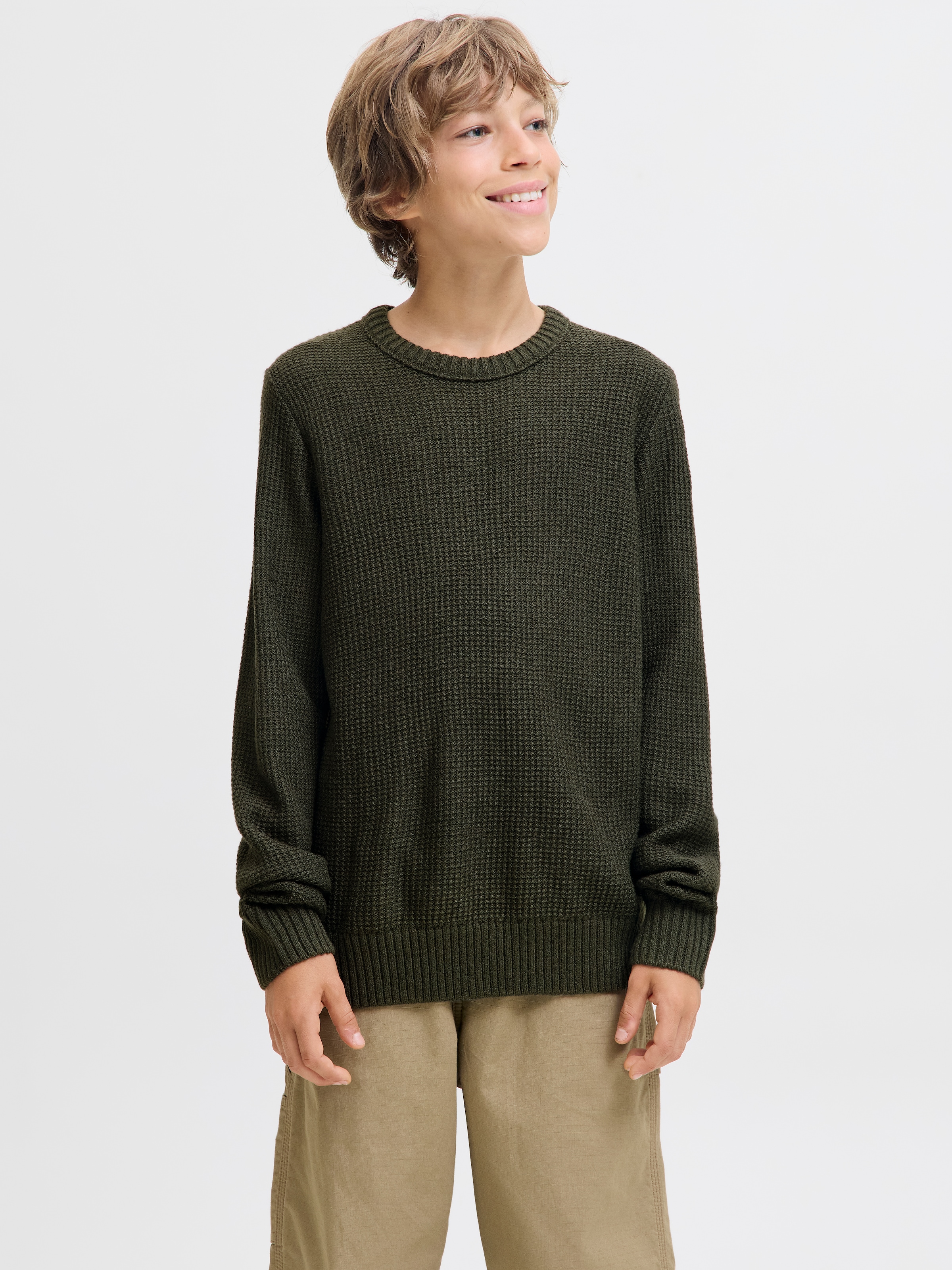 Image of Jack & Jones Junior Rundhalspullover "JJROY KNIT CREW NECK AW25 JNR"