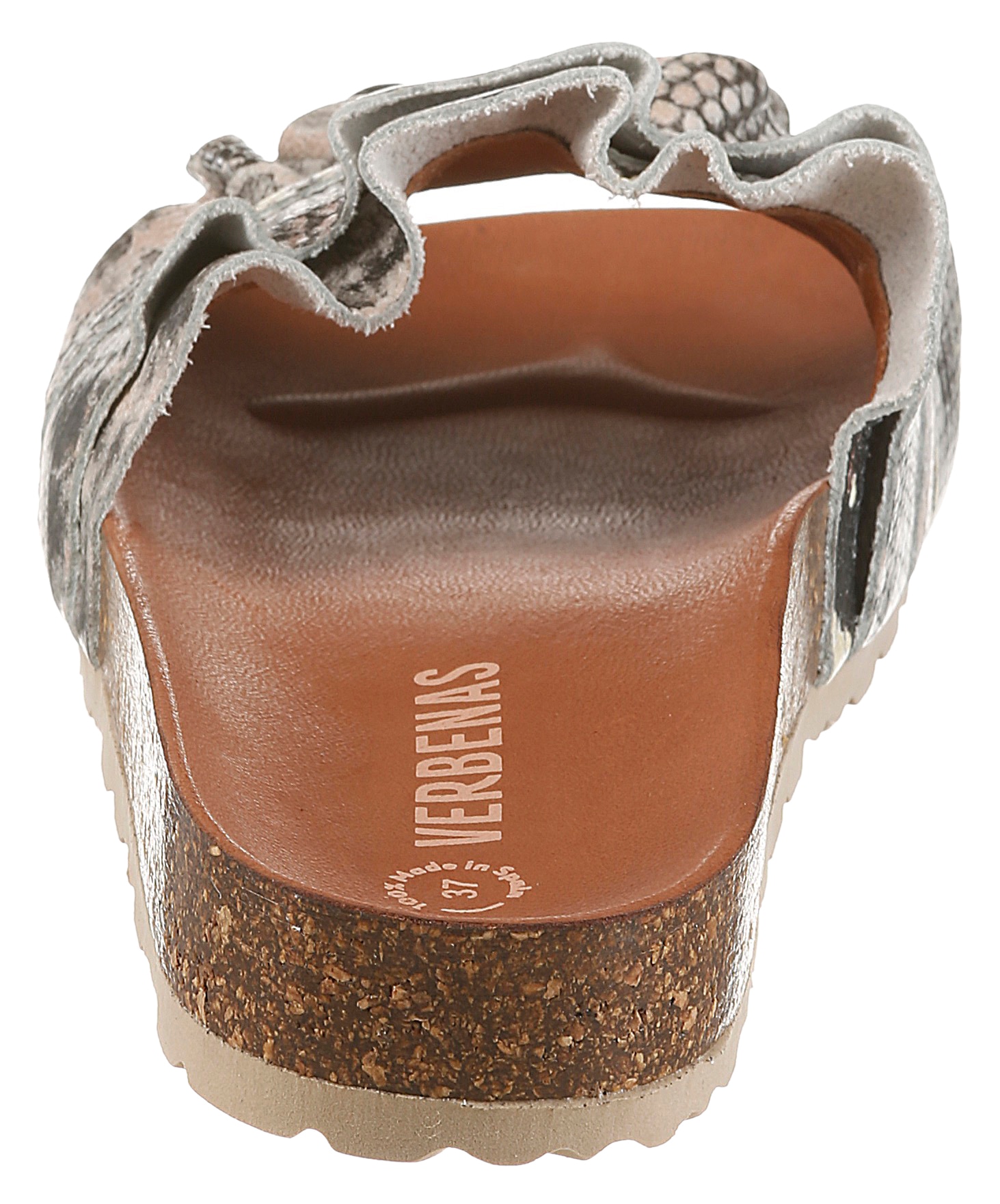 VERBENAS Pantolette »ROCIO«  Chaussure d’été, chaussure de plage, chaussure de vacances aspect reptile