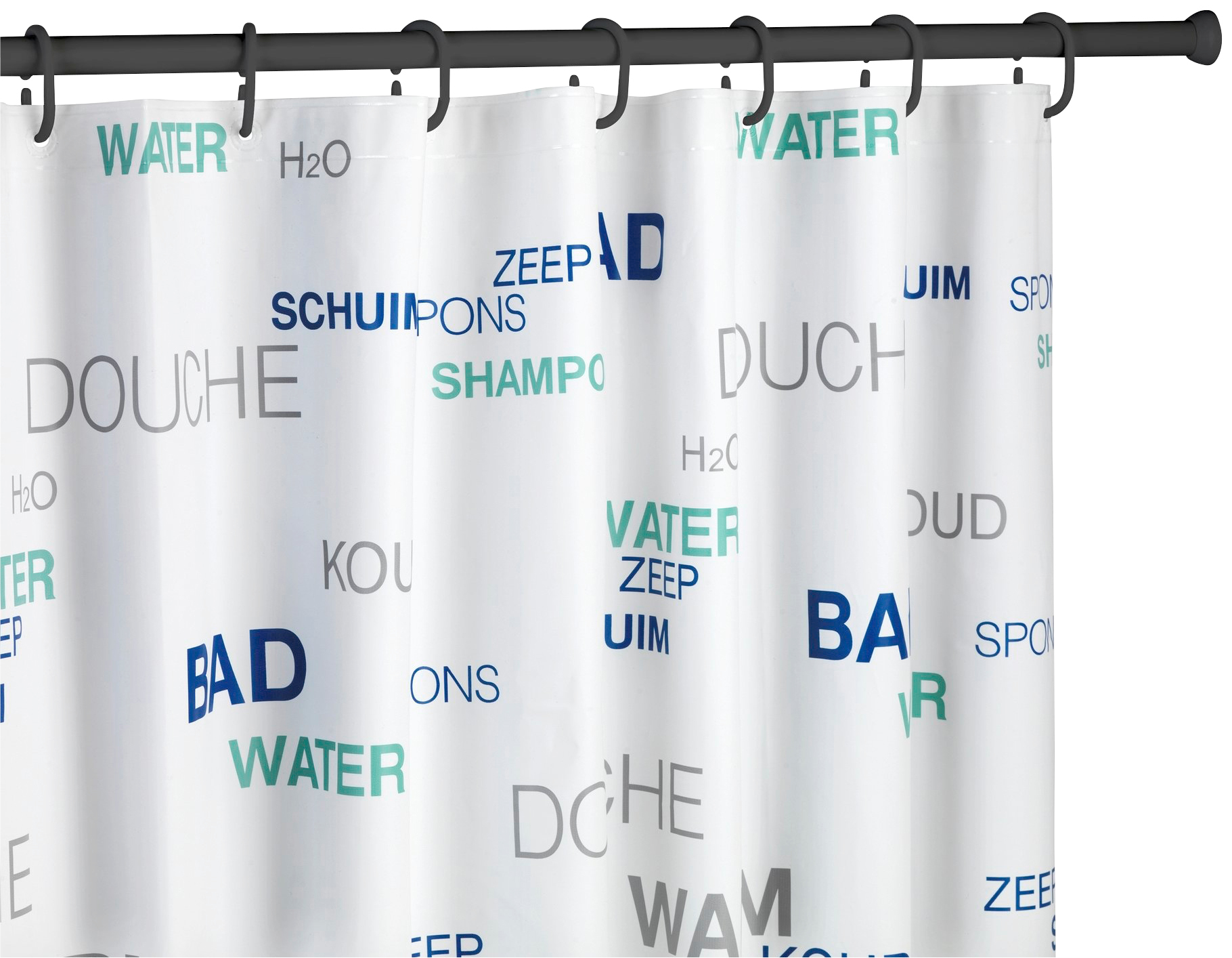 Duschvorhangstange »Schwarz«, ausziehbar, Länge 110-185 cm