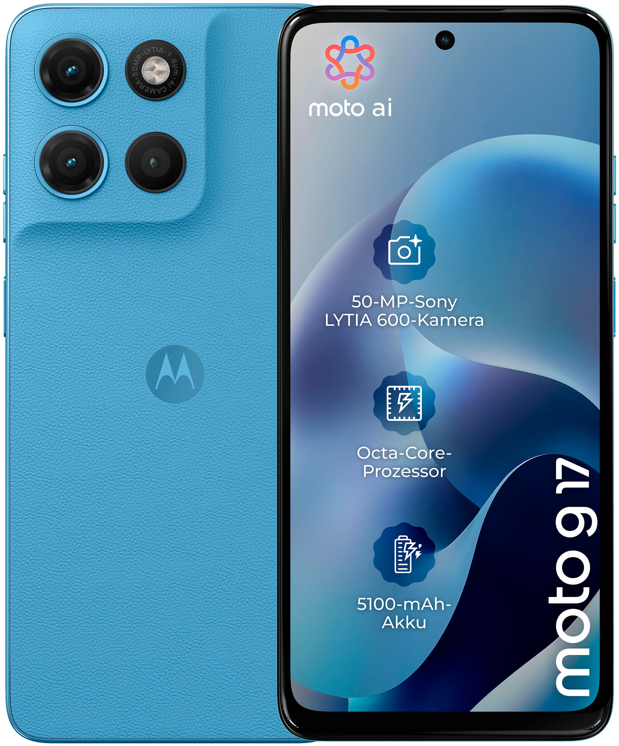 Image of Motorola Smartphone "moto g 17" PANTONE Alaskan Blue