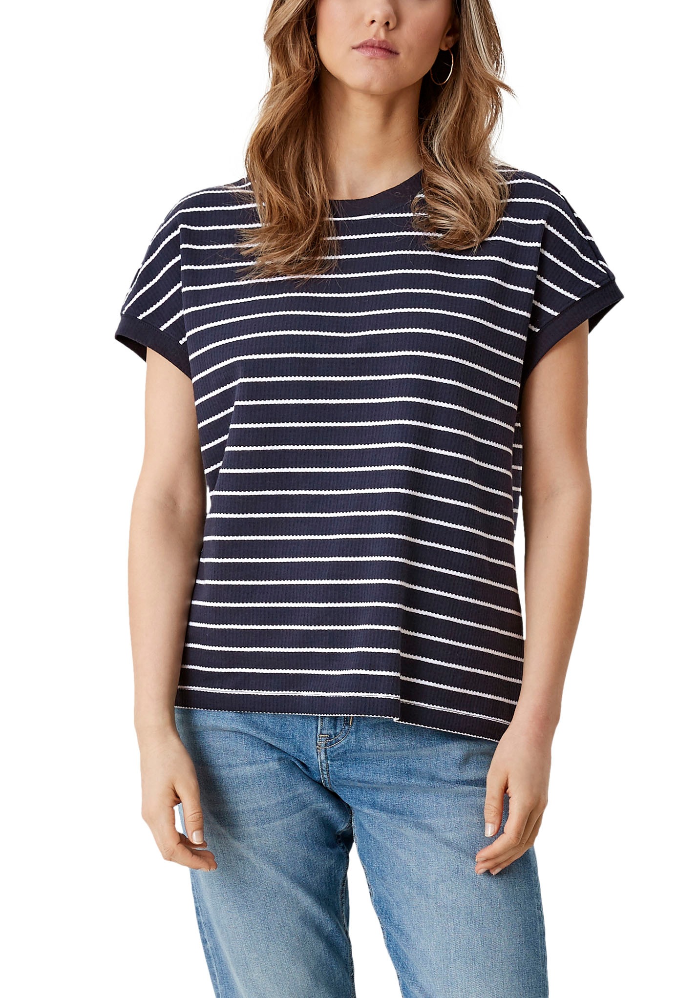 Image of s.Oliver Kurzarmshirt, mit kurzem Reissverschluss im Nacken bei Ackermann Versand Schweiz