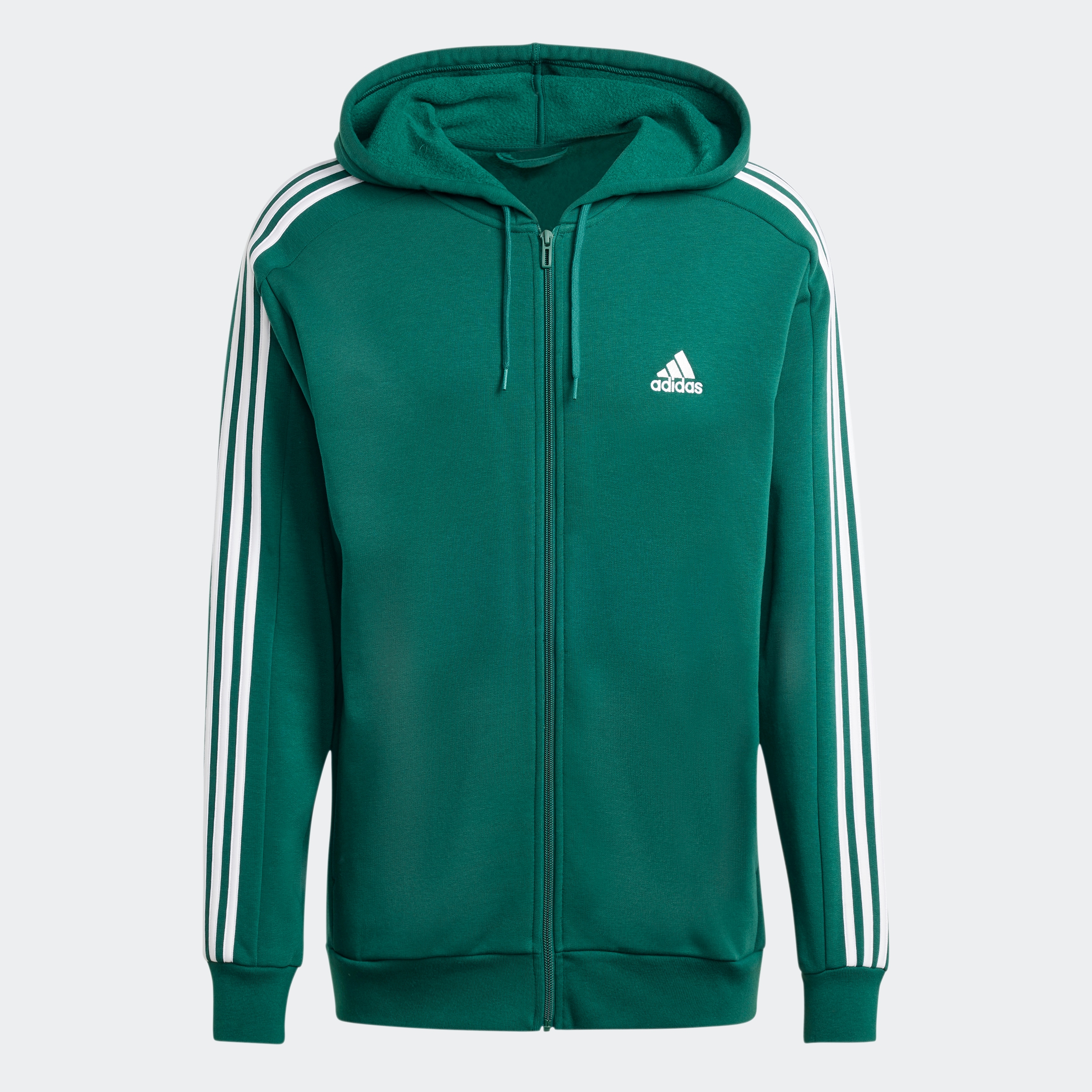 adidas Sportswear Kapuzensweatjacke »ESSENTIALS 3STREIFEN KAPUZENJACKE«, angenehmes Material aus Baumwollmix