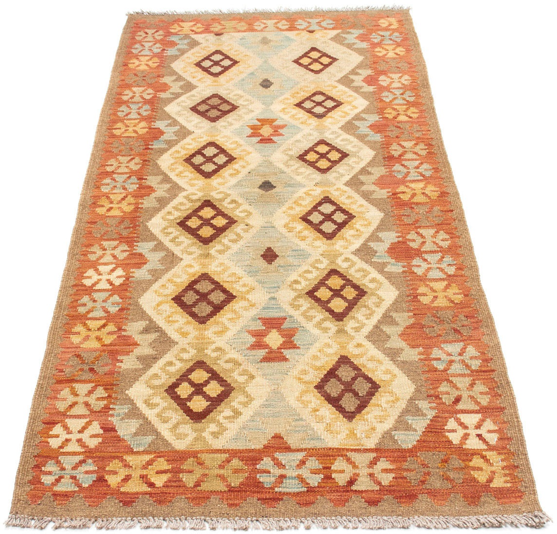 Image of morgenland Läufer »Kelim Medaillon Beige 201 x 78 cm«, rechteckig, 0,4 mm Höhe, OrientOptik bei Ackermann Versand Schweiz