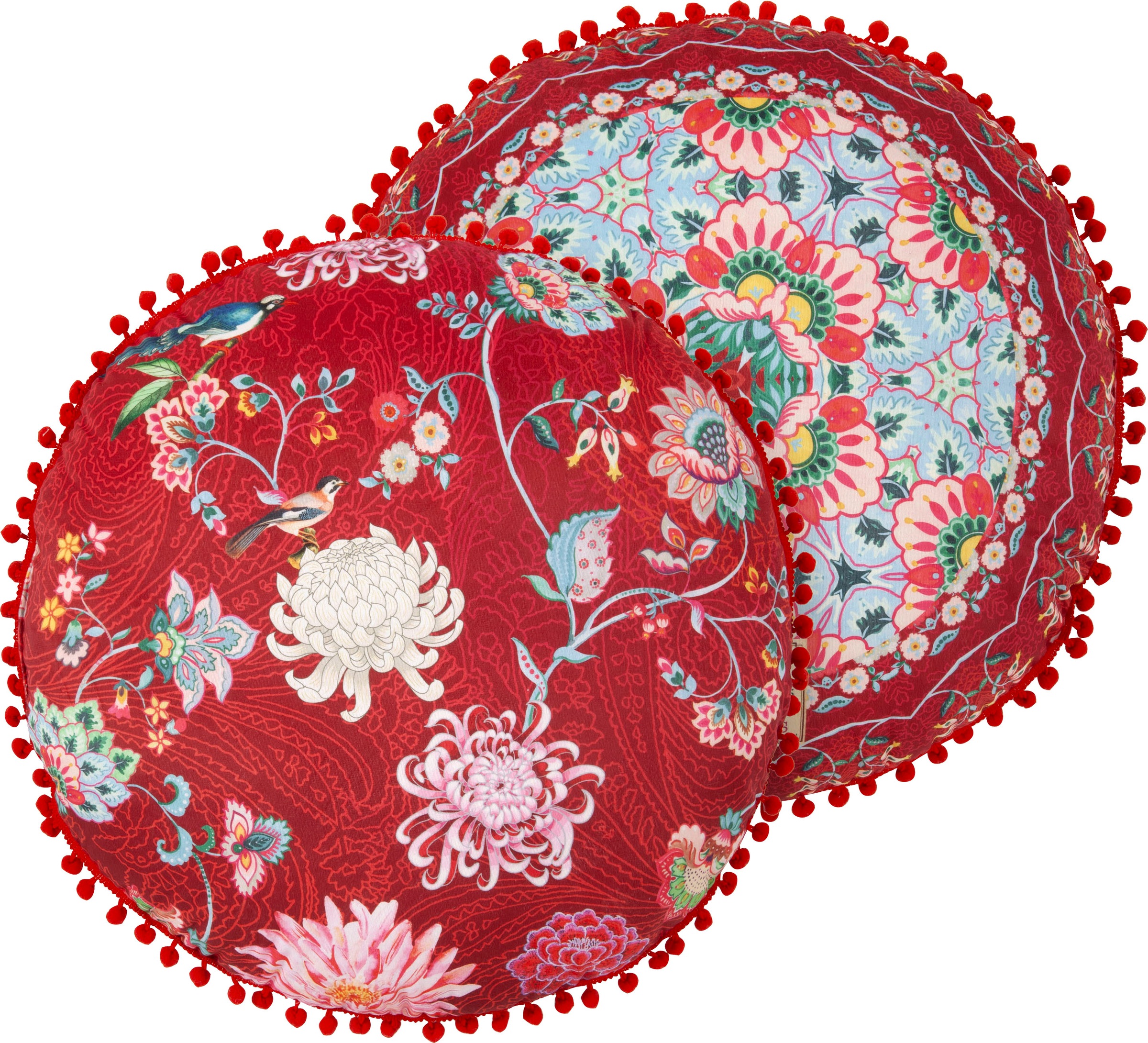 Image of Happiness Dekokissen »Ming«, (1 St., 1 55 cm rund Dekokissen - Mit pompons), mit Pompons bei Ackermann Versand Schweiz