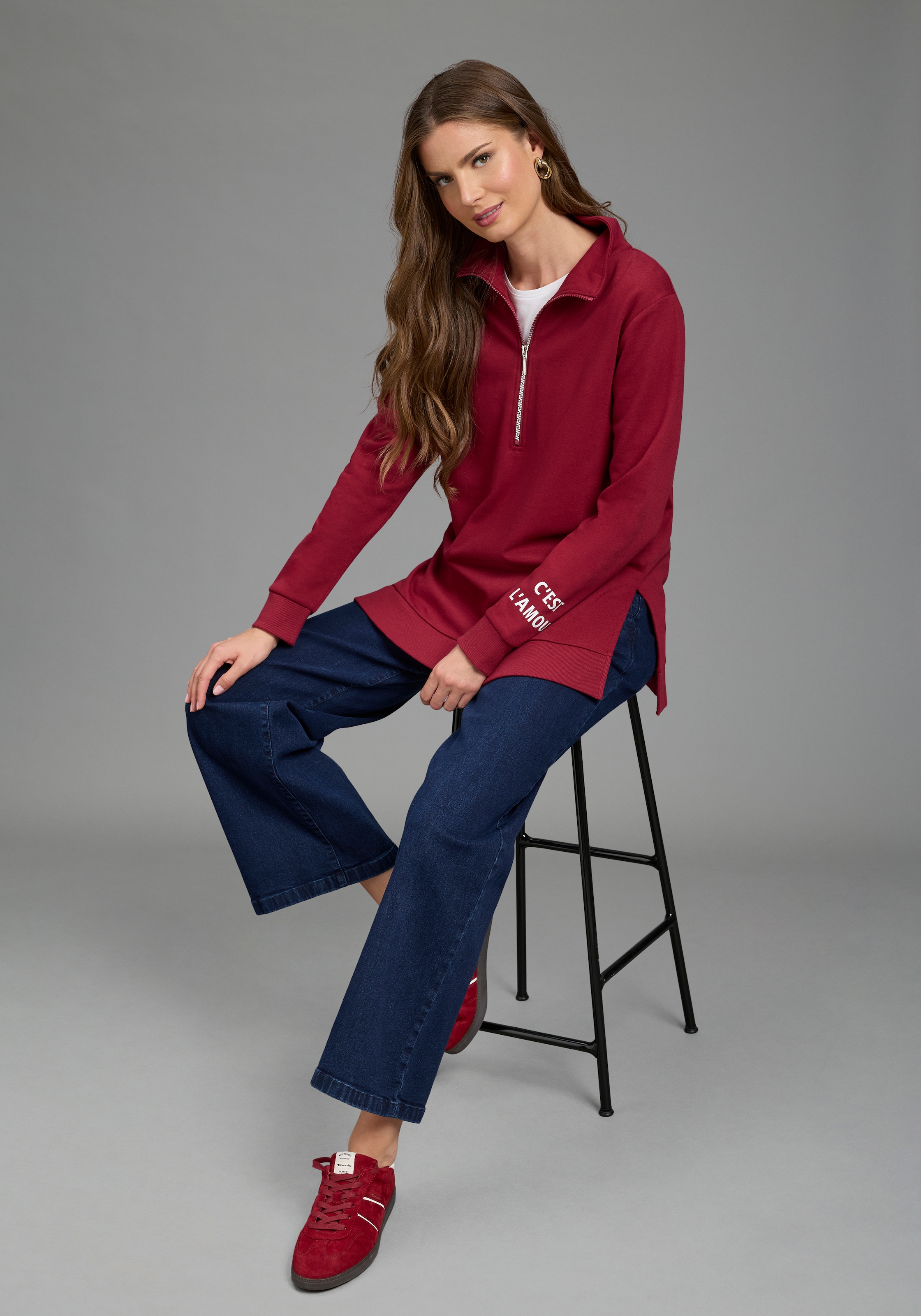 Laura Scott Sweat-shirt long , disponible en grandes tailles
