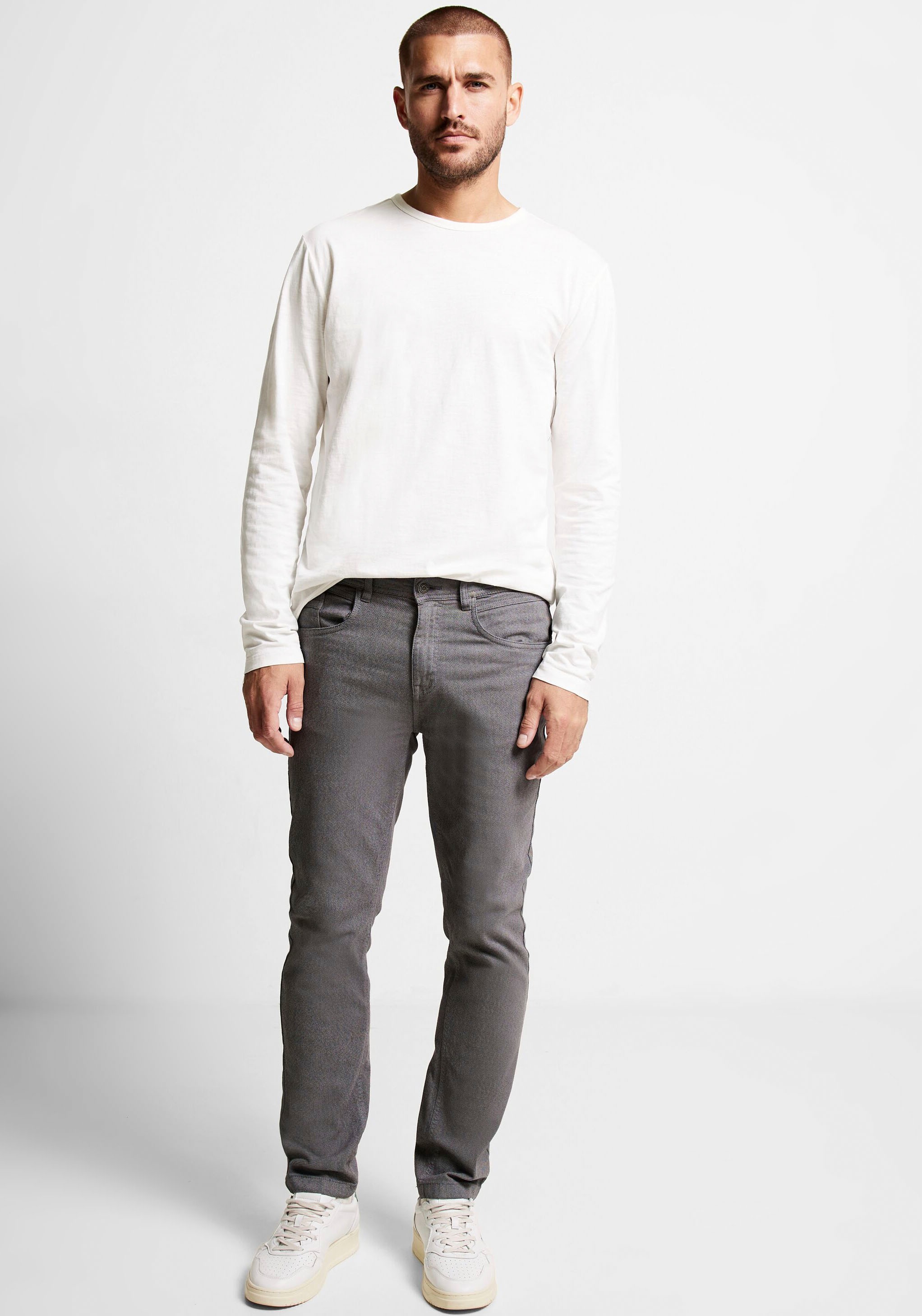 STREET ONE MEN Chinohose  mit strukturierter Optik