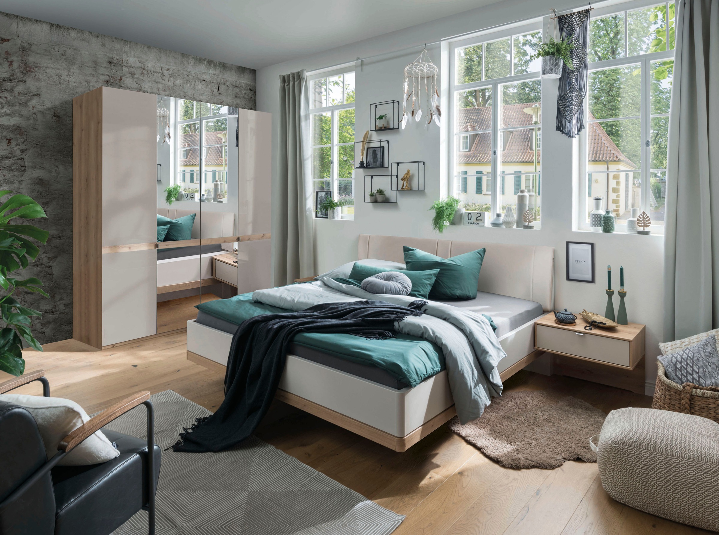 Image of WIEMANN Drehtürenschrank »Barcelona«, mit Spiegelfront und schmaler Bauchbinde bei Ackermann Versand Schweiz