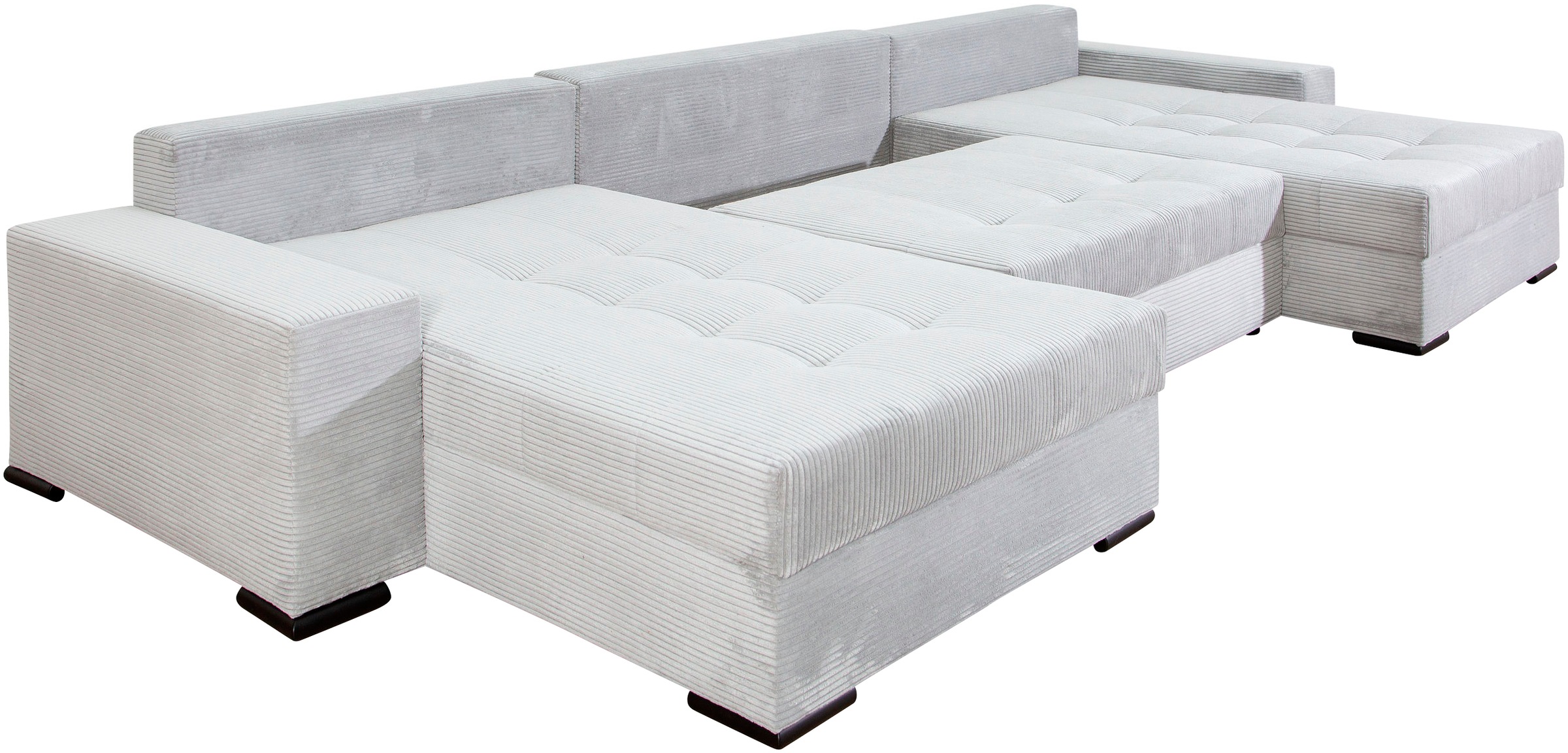 COLLECTION AB Wohnlandschaft »XXXL-Josy Relax U-Form Breite 352 cm, mit 2 gleich grossen Recamieren«, inkl. Bettfunktion, Bettkasten, mit 4 Rückenkissen in zwei Grössen