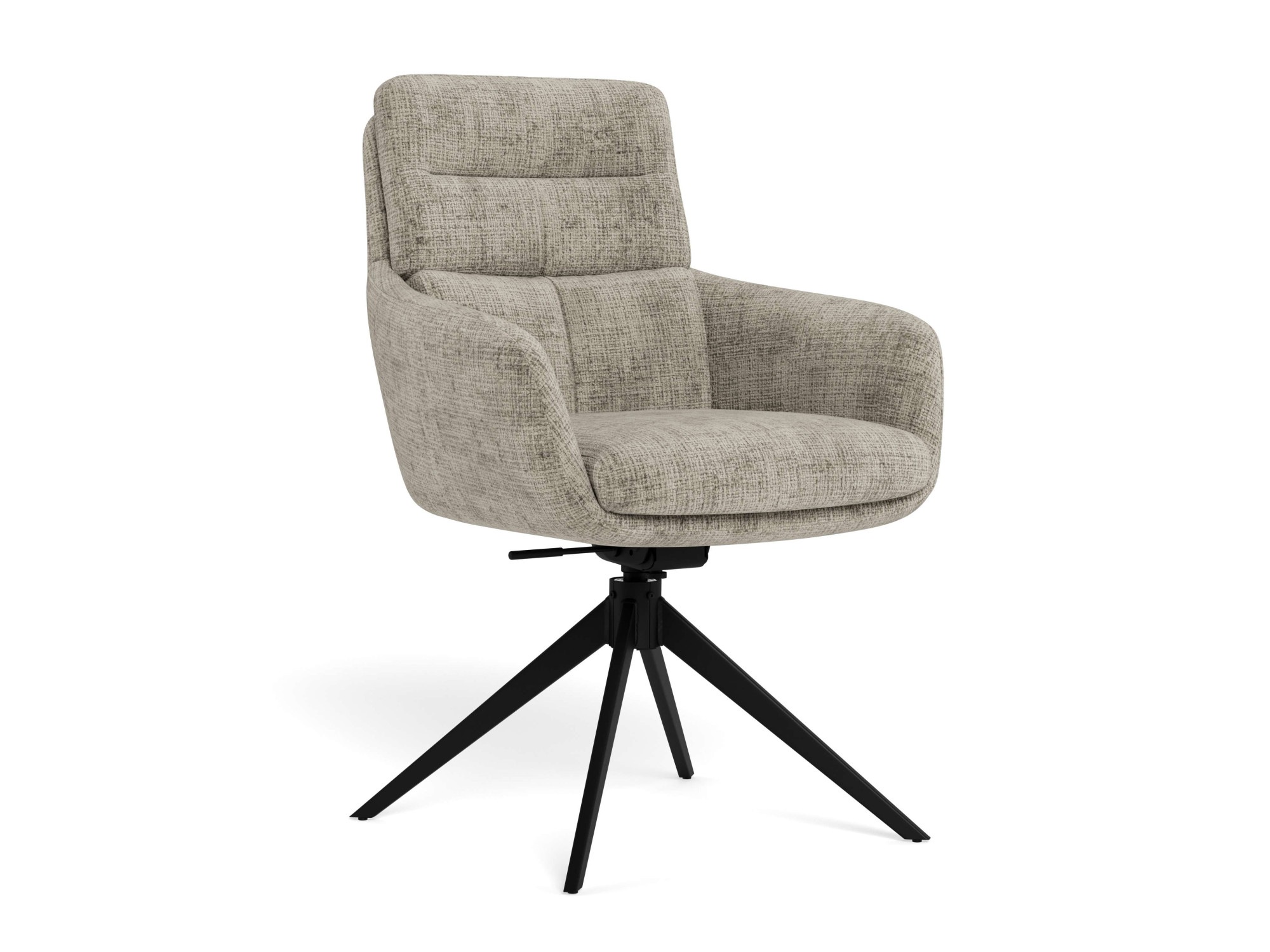 Image of ACTONA GROUP Esszimmerstuhl "Roger, Polsterstuhl, Stuhl, 2er-Set" (Set) 2 Stk.grauer Stoff, Armlehnen, Polsterung, Dreh- & Kippfunktion, FSC™