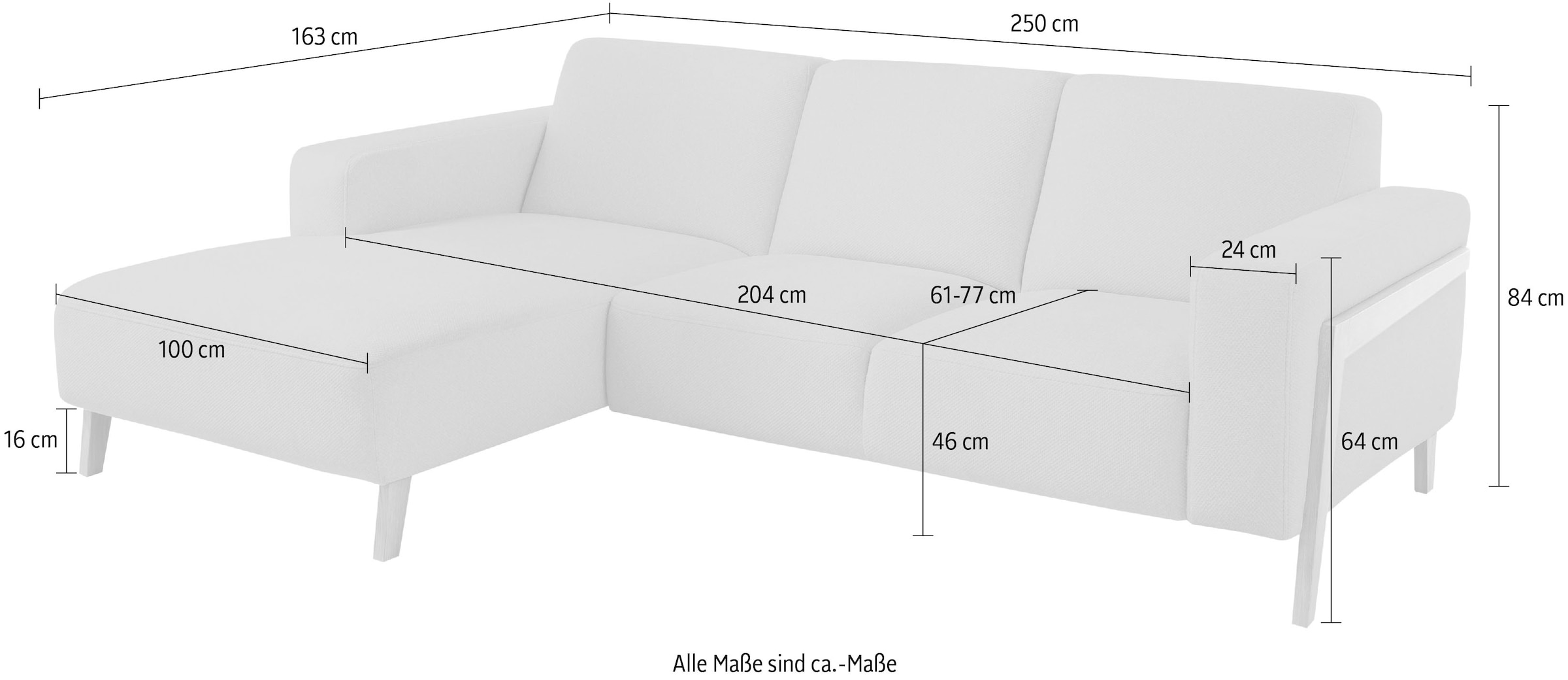 exxpo - sofa fashion Ecksofa »Starr, modern und klassisches Design, hochwertige Verarbeitung, bequem«, L-Form, wahlw. elektrische Sitztiefenverstellung, Massivholzfüsse