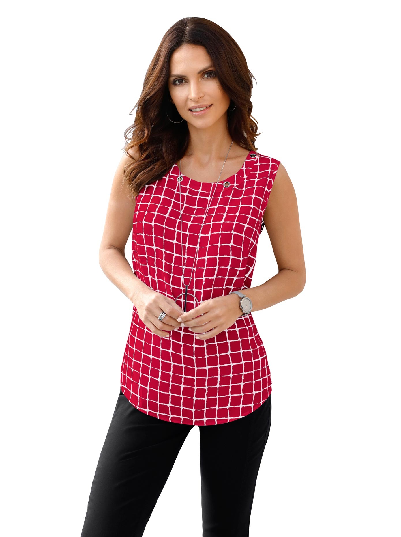 Classic Inspirationen Blusentop aus luftigem Crêpe-Georgette