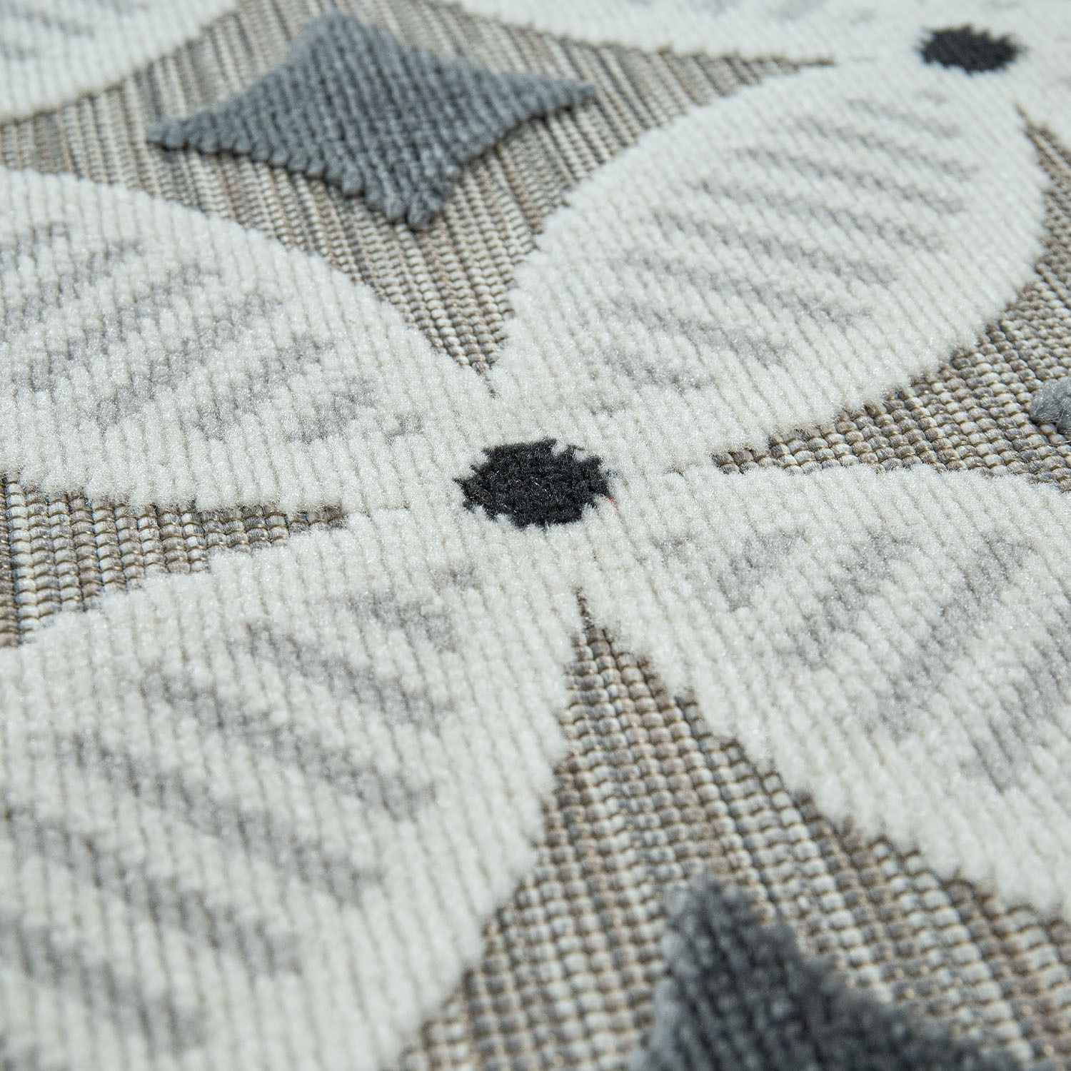 Paco Home Teppich »Charleroi 493«, rechteckig, 3 mm Höhe, 3D-Retro Design, In- und Outdoor geeignet