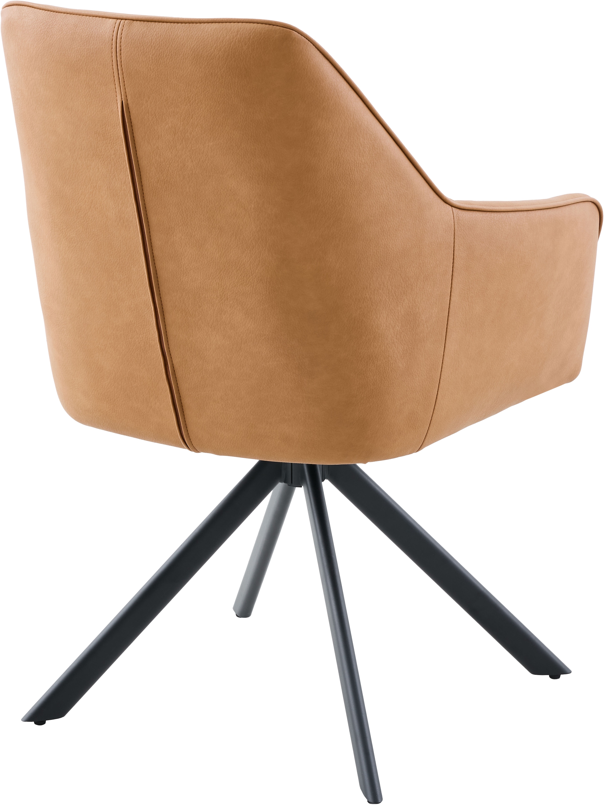 HELA Chaise avec accoudoirs »POLINA« () 1 cuis4 pieds, pivotant à 360°, structure en tube ovale, accoudoirs, aspect cuir