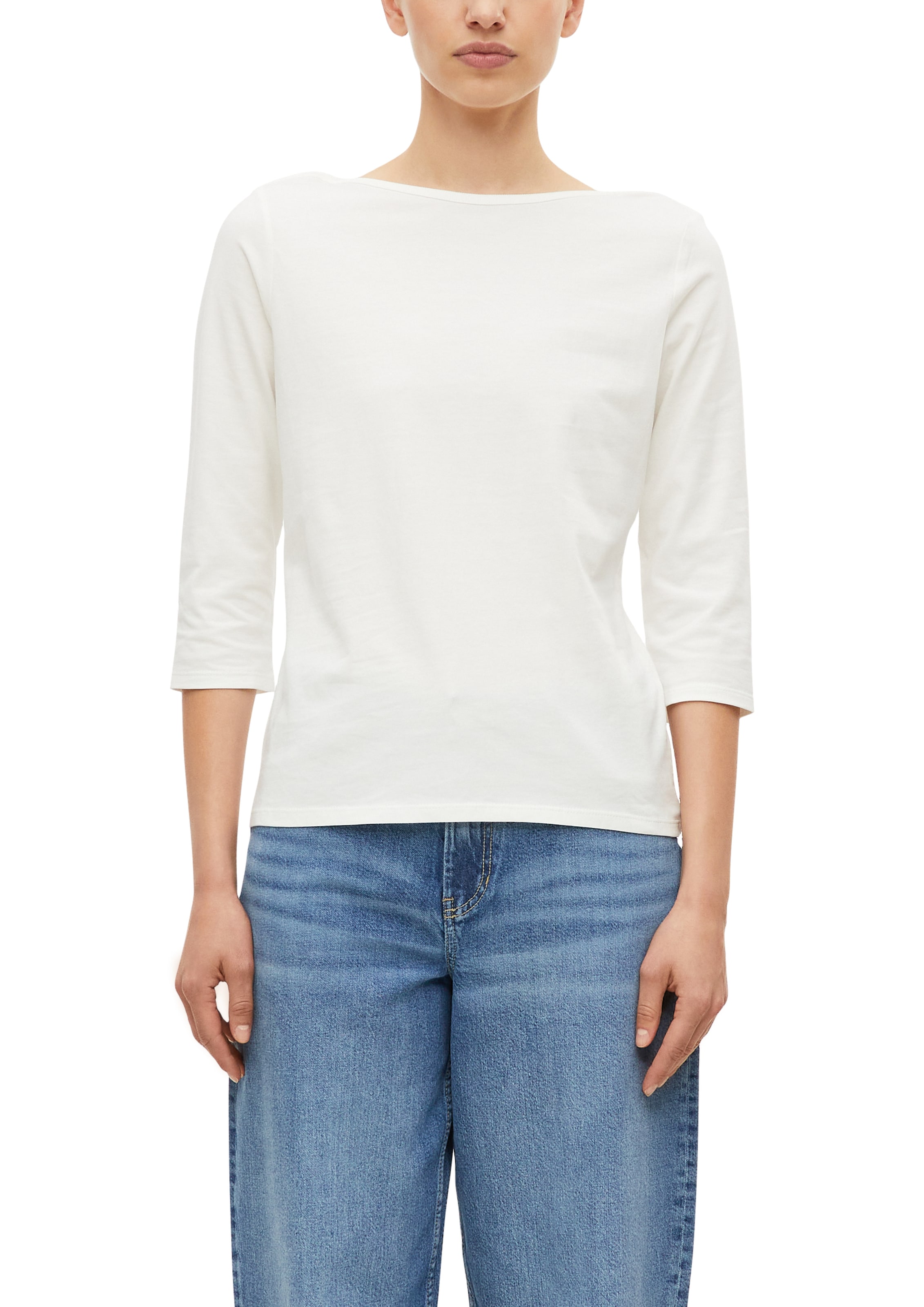 Image of s.Oliver 3/4-Arm-Shirt mit U-Boot-Ausschnitt / Baumwolle