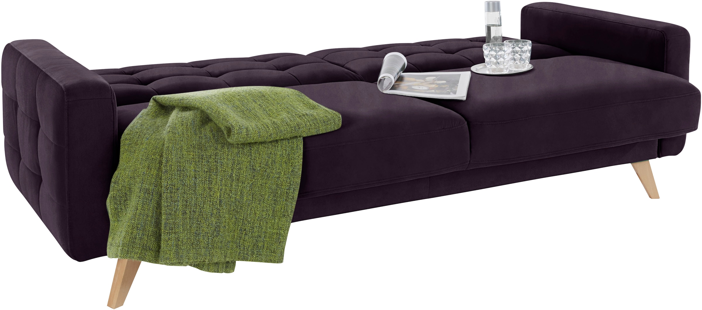 exxpo - sofa fashion 3-places »Nappa, kompakt, bequem, zeitloses Design, Breite 222cm, L-Form« superbe finition des détails