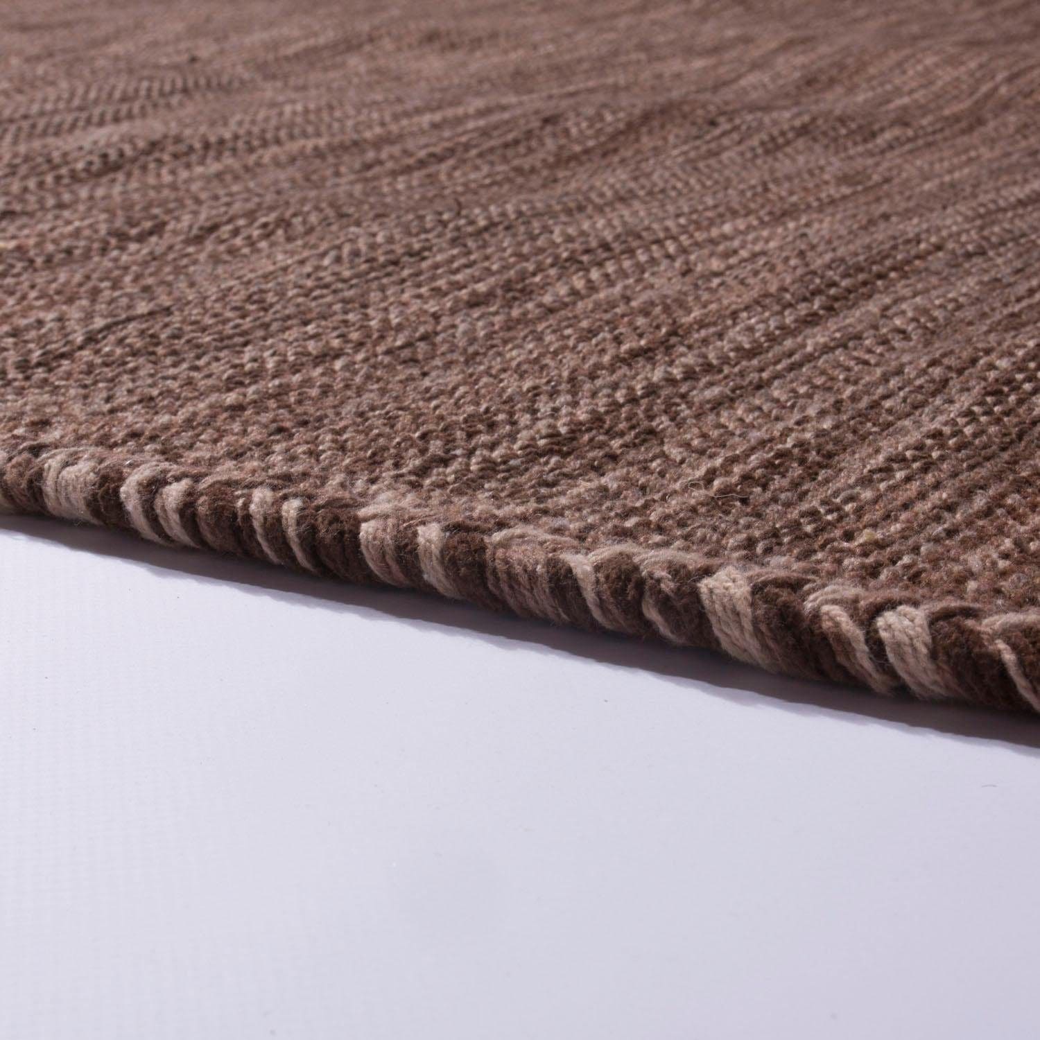 Paco Home Teppich »Kilim 210«, rechteckig, 12 mm Höhe, Handgwebt, Flachgewebe, reine Baumwolle, handgewebt, Uni Farben