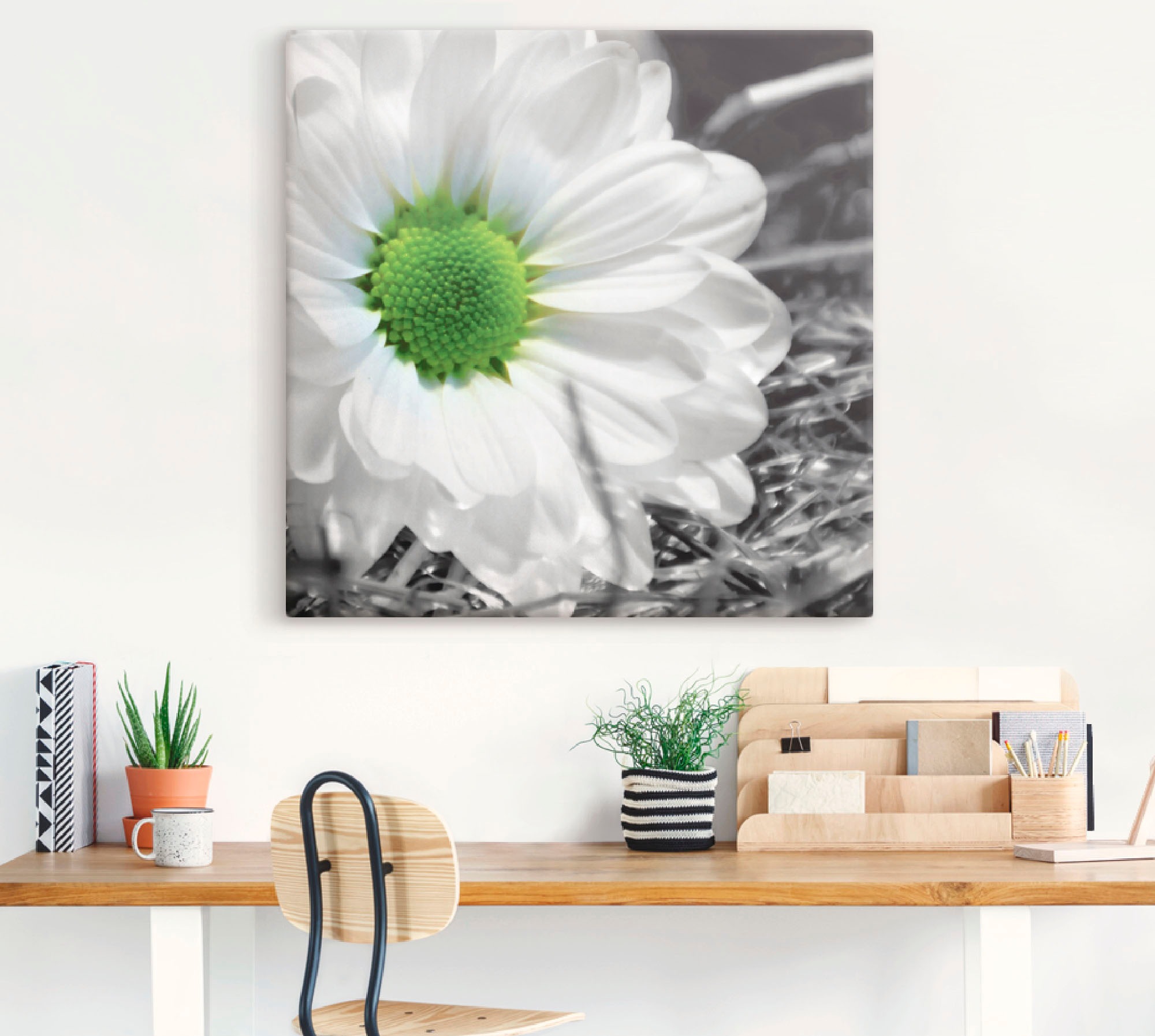 Artland Wandbild »Weisse Blume«, Blumen, (1 St.), als Leinwandbild, Wandaufkleber in verschied. Grössen