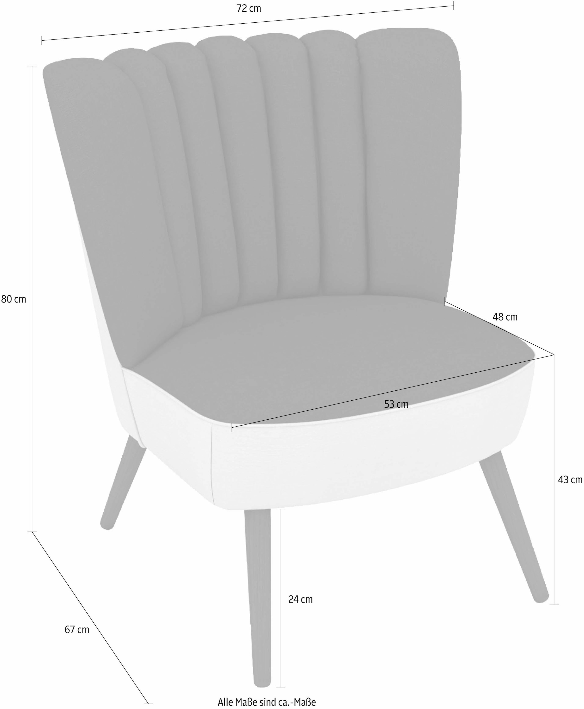 Max Winzer® Sessel »Aspen, Loungesessel«, im Retrolook, zum Selbstgestalten
