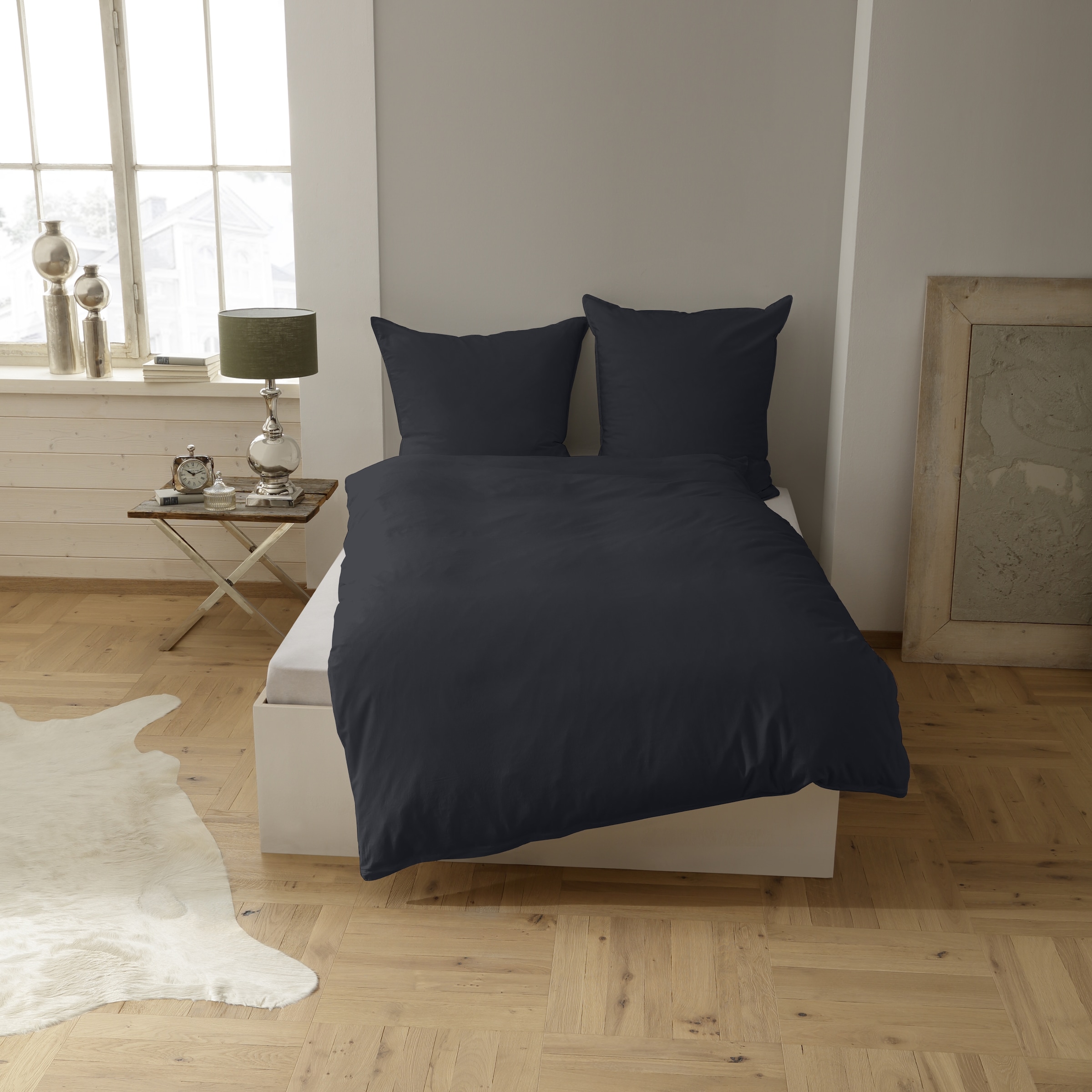 CASATEX Bettwäsche »Uni«, Uni Design, Reissverschluss, tolle Farben