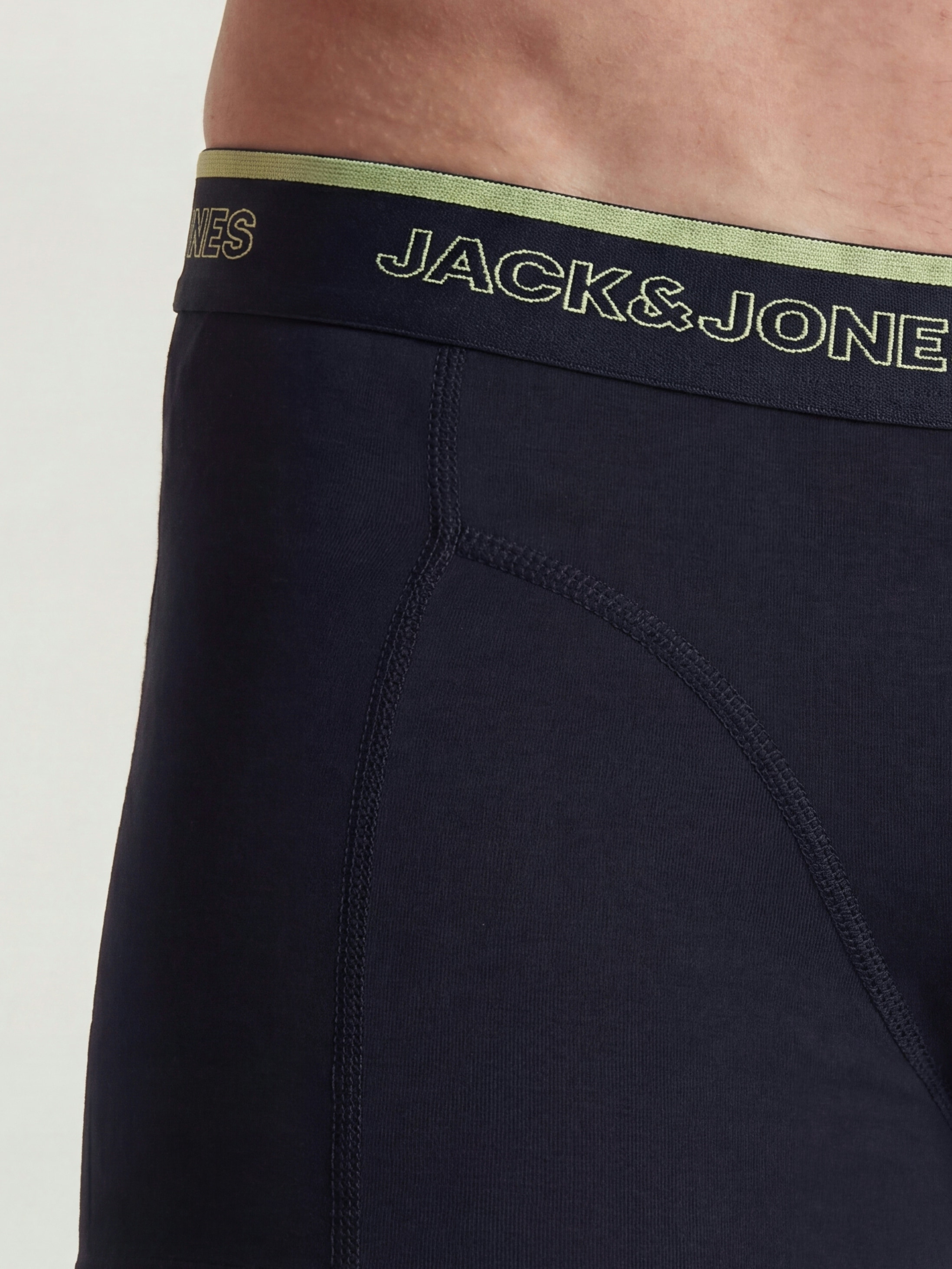 Jack & Jones Tronc »JACADRIAN SOLID TRUNKS 7 PACK« Paquet, 7 cuis mélange de coton, ceinture élastique