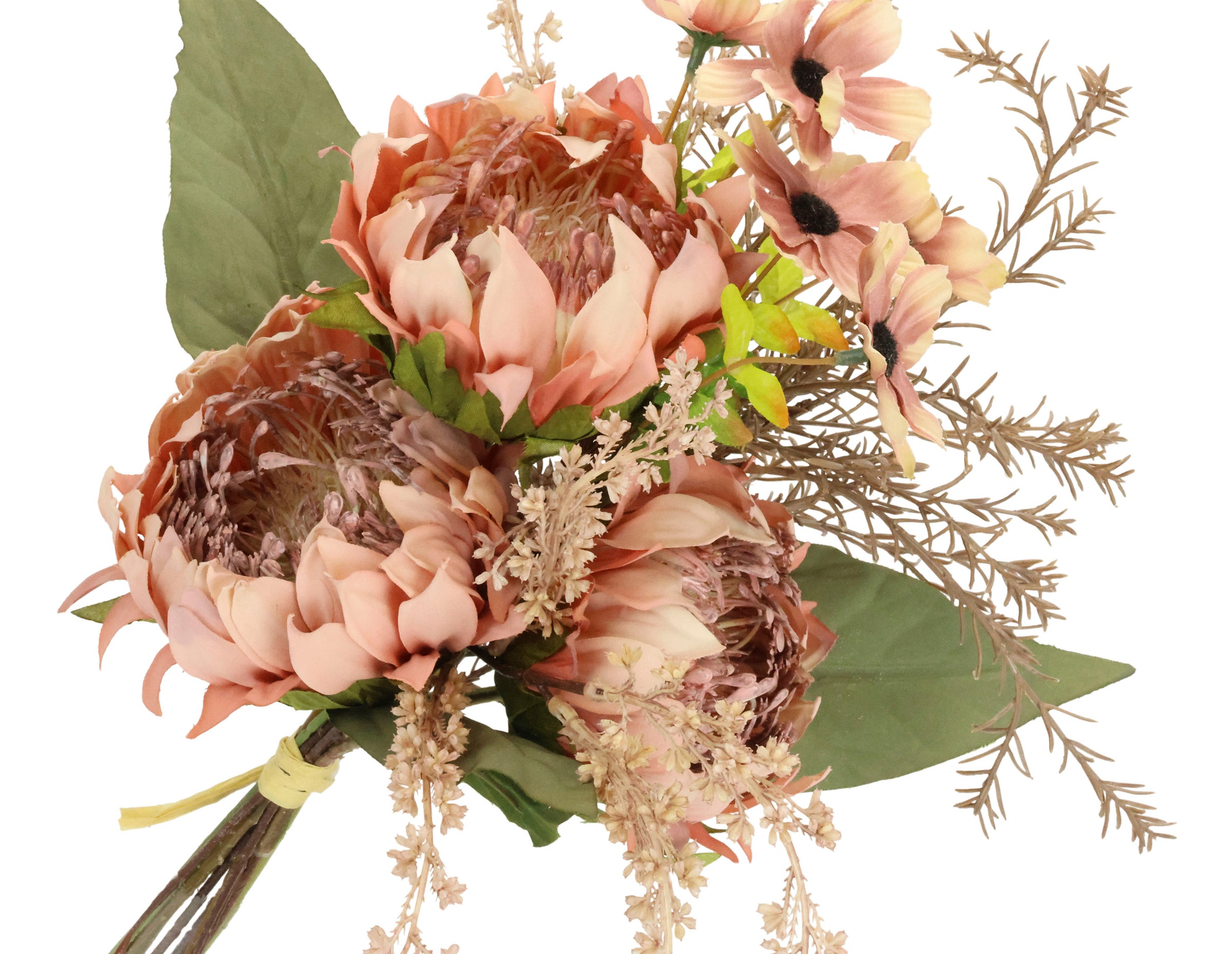 I.GE.A. Kunstblume »Protea Strauss in Vase«, Artischocken Blumensträusse Seidenblume Dekoblume Bouquet Herbstdeko
