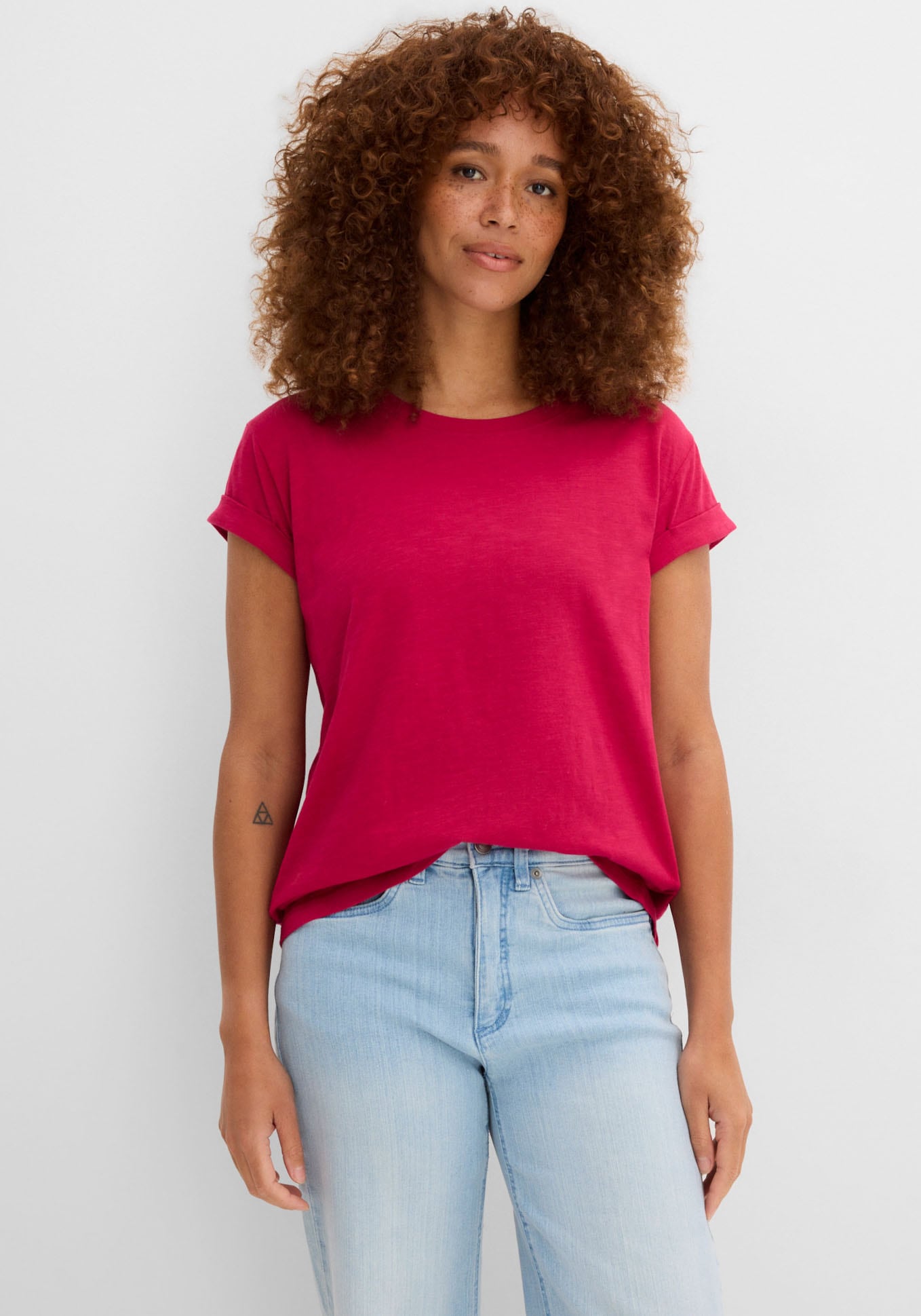 Image of bonprix T-Shirt "Boxy-Shirt" 1 lockere, figurumspielende Passform, Kurzarm, Rundhalsausschnitt
