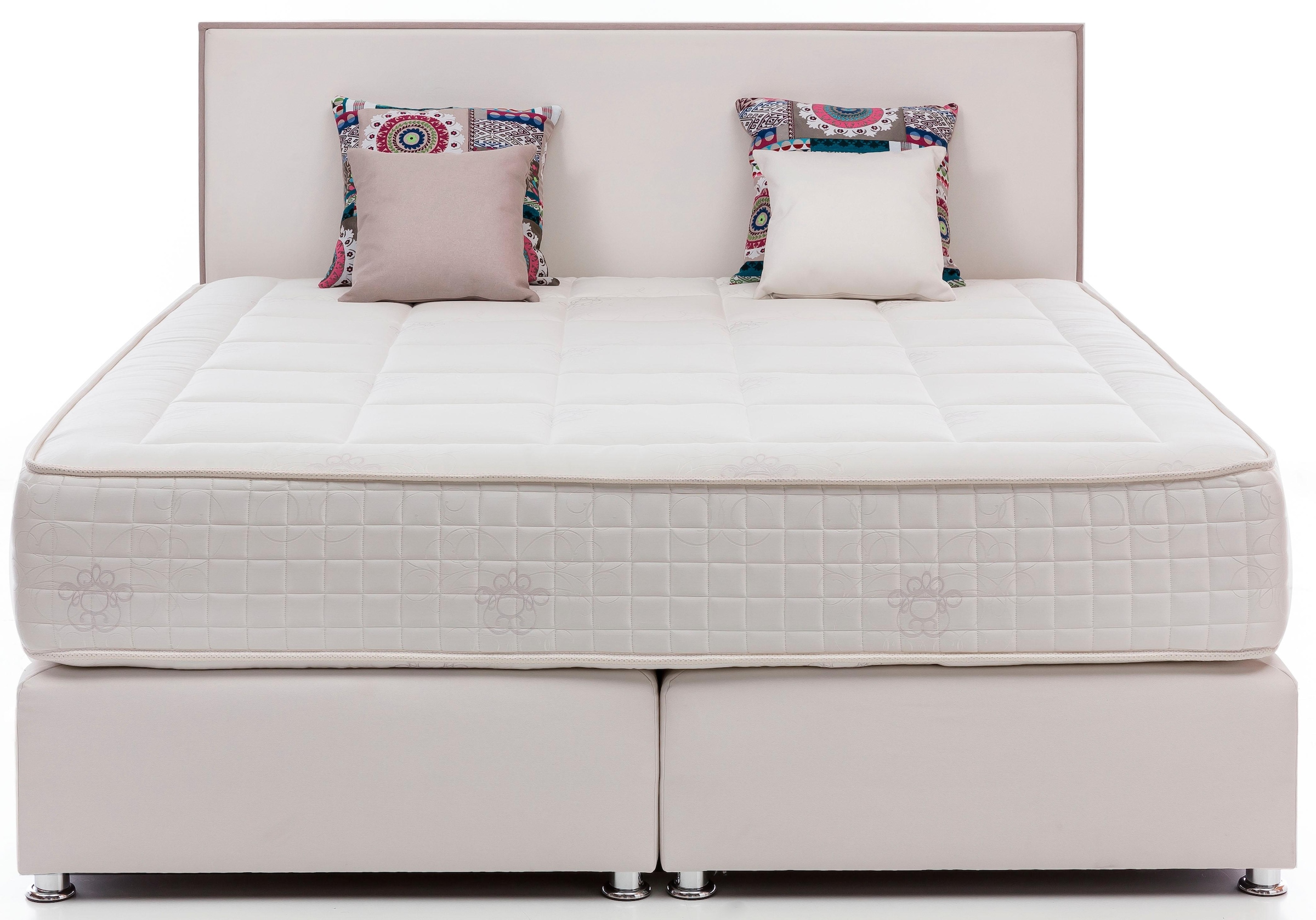 grüne betten Lit boxspring »Amelia« mit 7-Zonen-Tonnentaschenfederkern-Matratze und Zierkissen, 100% vegan