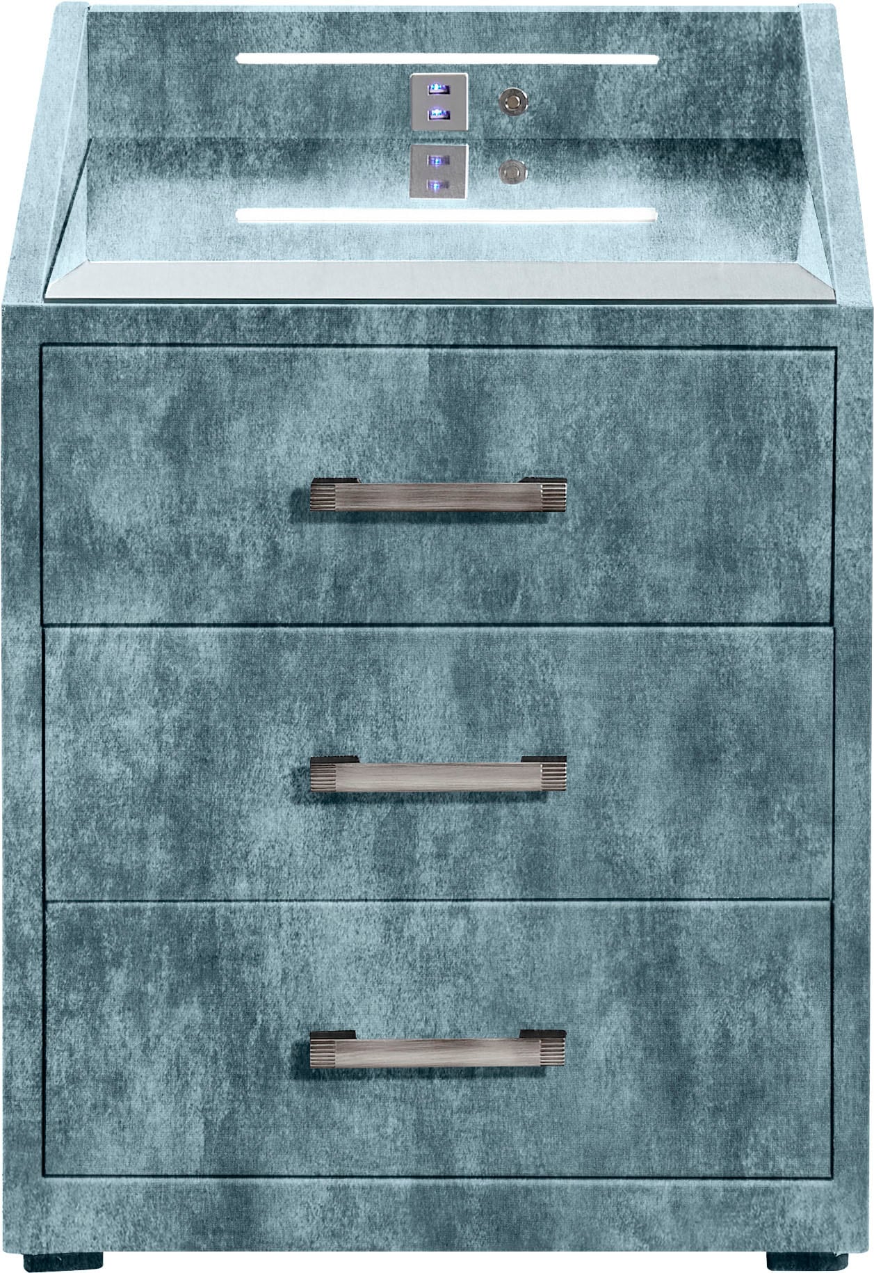 ED EXCITING DESIGN Nachtkonsole »Moon« mit LED-Beleuchtung und USB-Anschluss & USB-C-Anschluss