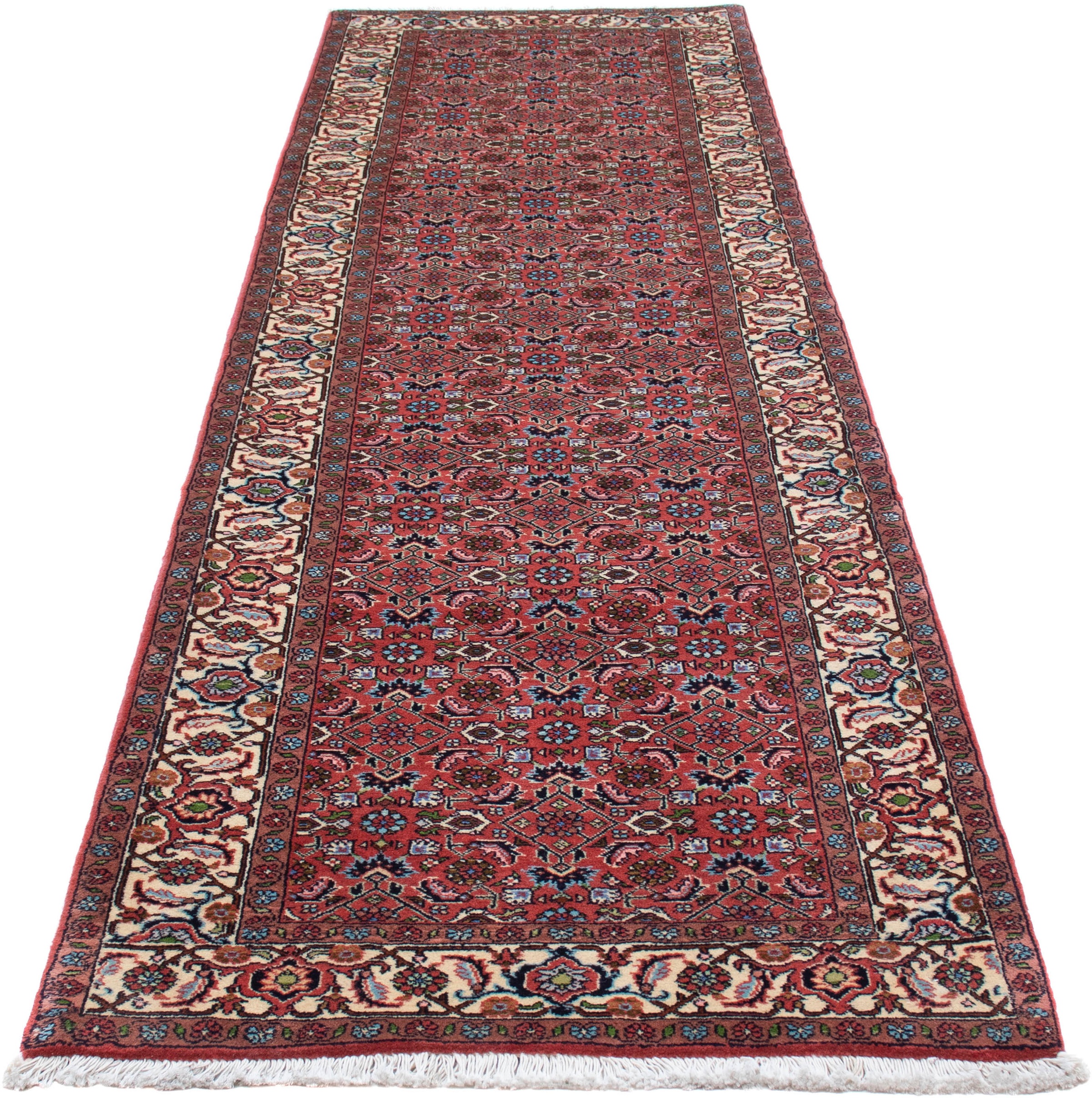 Image of morgenland Orientteppich »Perser - Bidjar - 296 x 81 cm - hellrot«, rechteckig, 15 mm Höhe, Wohnzimmer, Handgeknüpft, Einzelstück mit Zertifikat bei Ackermann Versand Schweiz