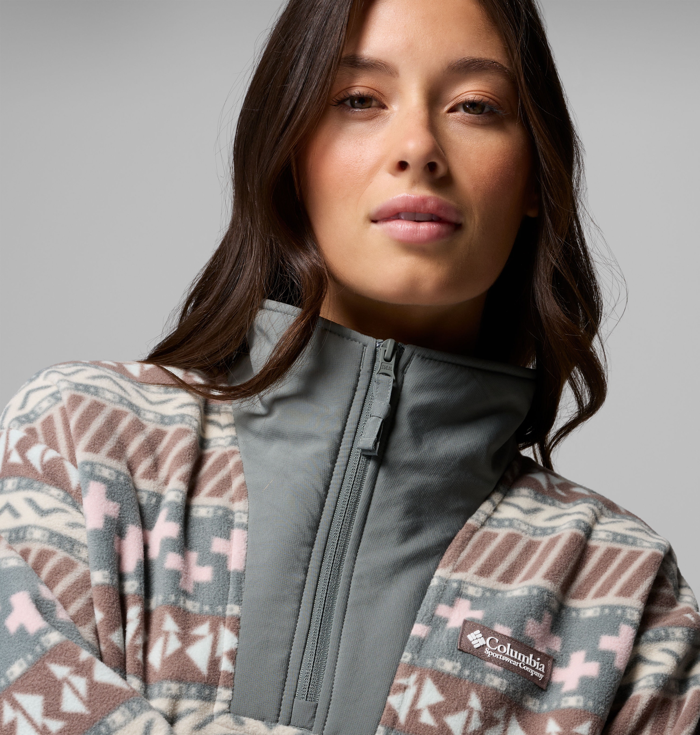 Columbia Fleecepullover »Sequoia Grove II Printed Half Zip«, mit Halbreissverschluss, Langarm-Design, aus Polyester-Fleece
