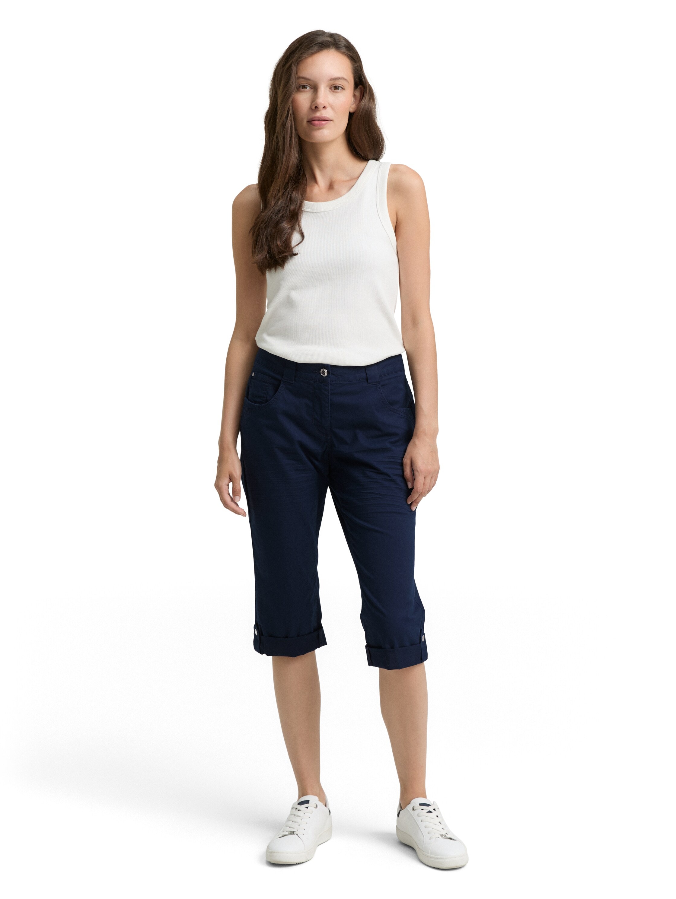 TOM TAILOR Caprihose, Sommerhose mit Streifen Muster