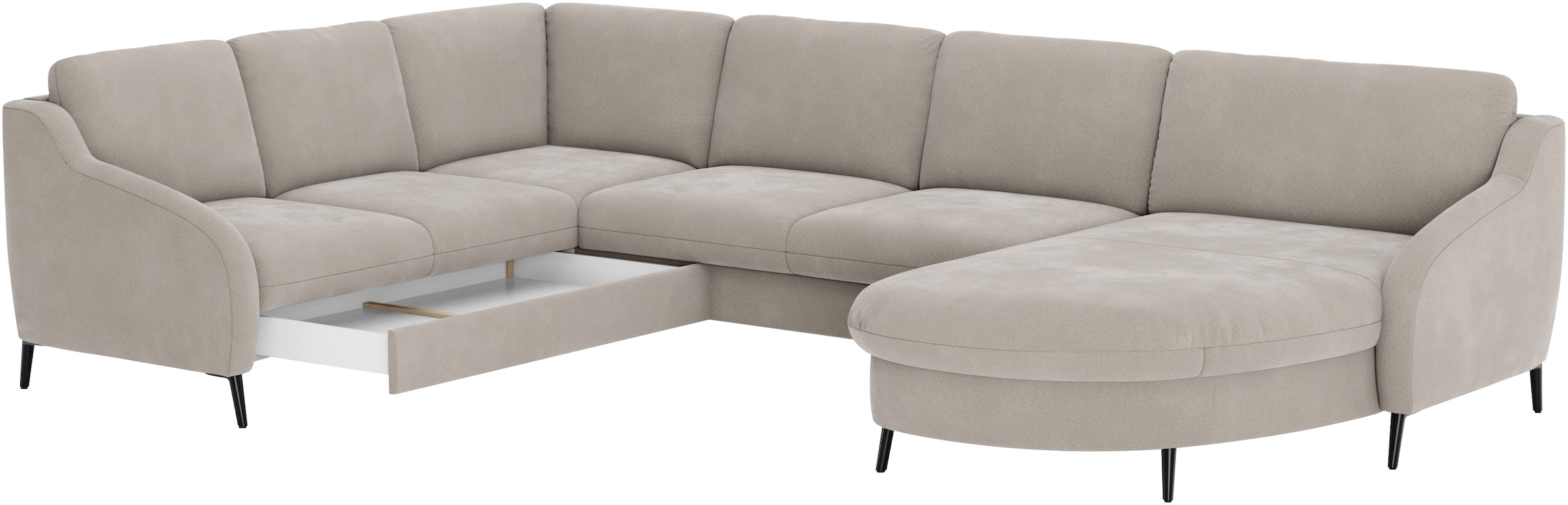 sit&more Wohnlandschaft »Soul U-Form«, wahlweise mit Bettfunktion und Schubkasten