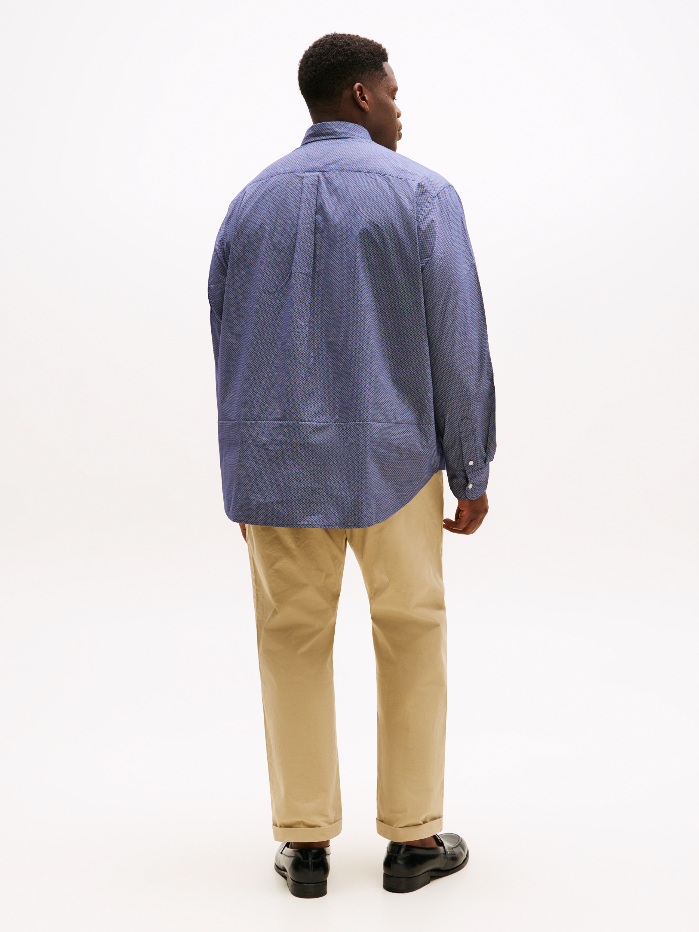 Tommy Hilfiger Big & Tall Langarmhemd »BT-FLEX POPLIN MICRO«, Grosse Grössen, Button-down-Kragen, Businesshemd, Regular Fit