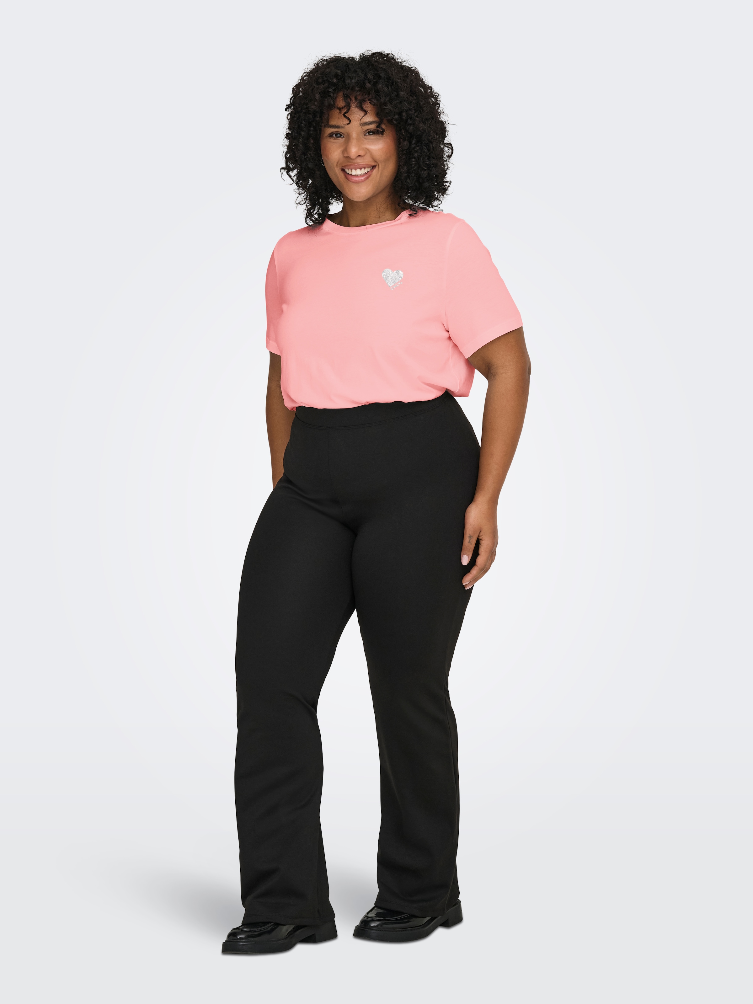 ONLY CARMAKOMA T-Shirt »CARKITA LIFE S/S LOGO TOP JRS NOOS« Baumwolle, regular fit