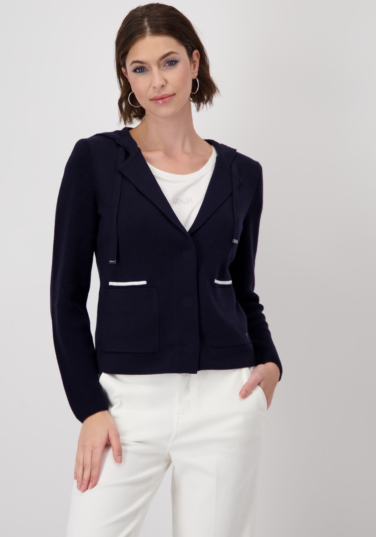 Monari Strickjacke, mit Kapuze