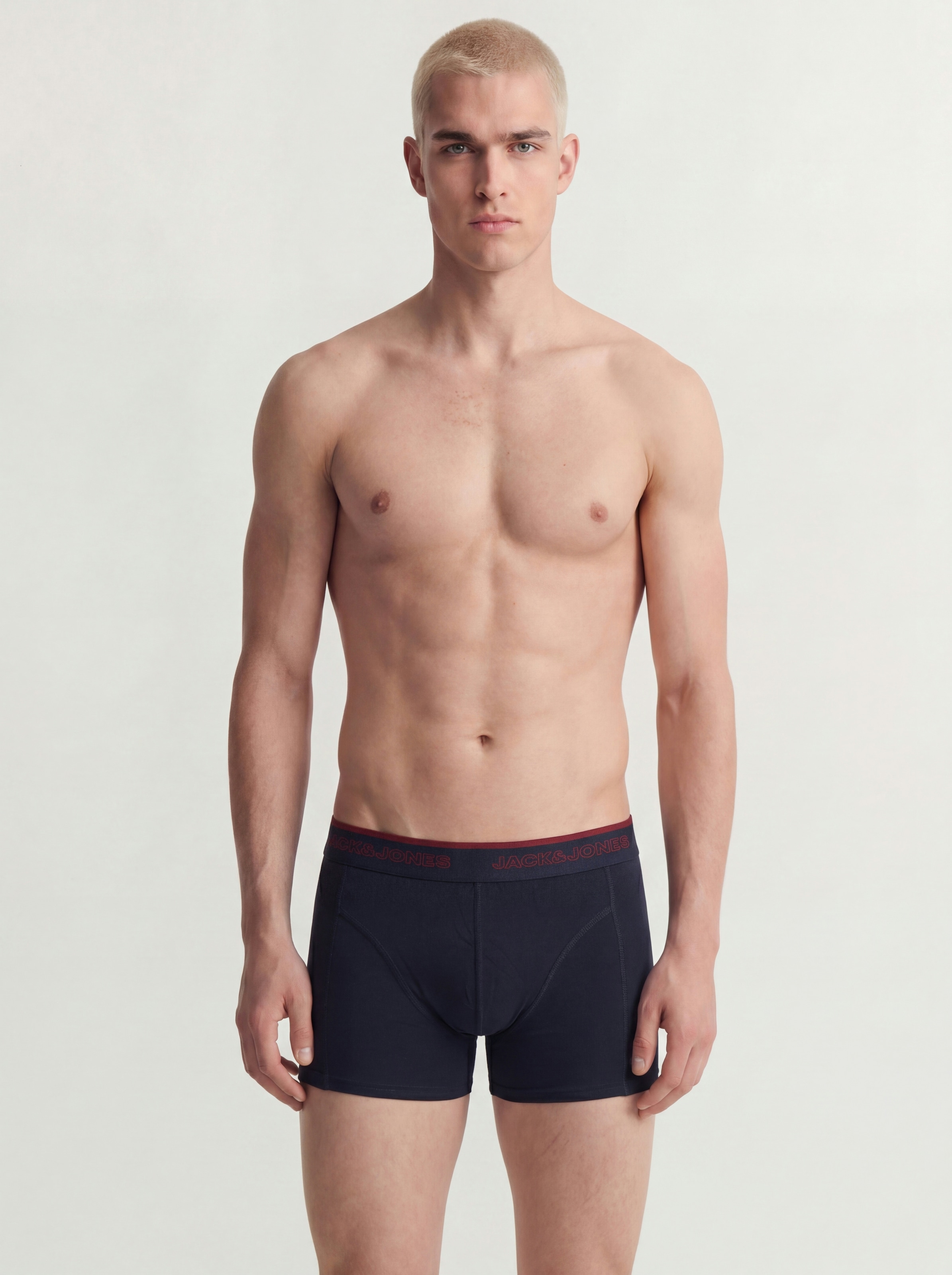 Jack & Jones Tronc »JACADRIAN SOLID TRUNKS 7 PACK« Paquet, 7 cuis mélange de coton, ceinture élastique