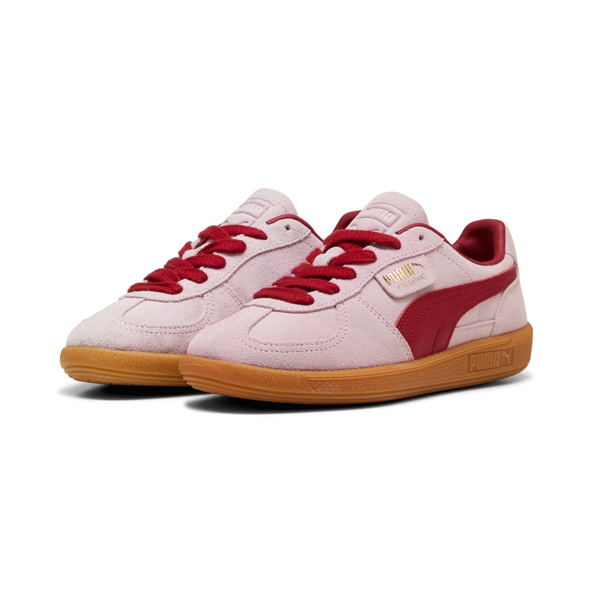 Puma, Unisex, PUMA »PALERMO«, rose mauve, schwarz crimson, 42, Veloursleder-Basis