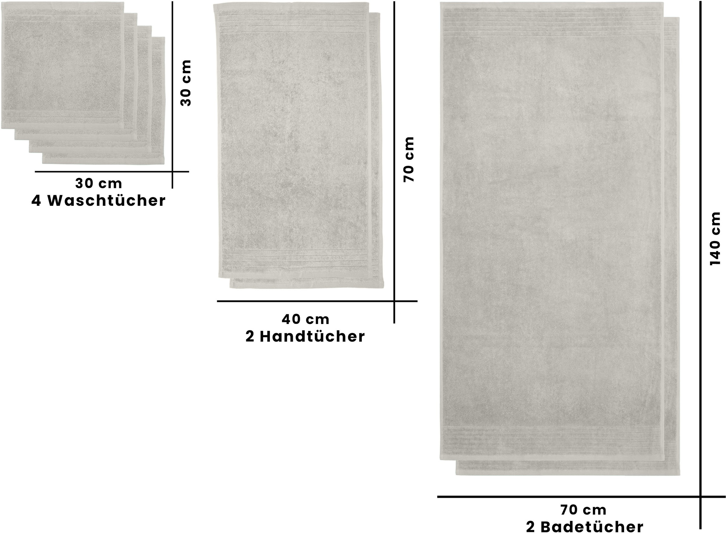 my home Handtuch Set »Sanremo Premium, Premium Handtücher, 600 gr/m², dicke Qualität«, Set, 8 tlg., Frottier, Duschtücher, Handtücher, Seiftücher, 100% Baumwolle, weich