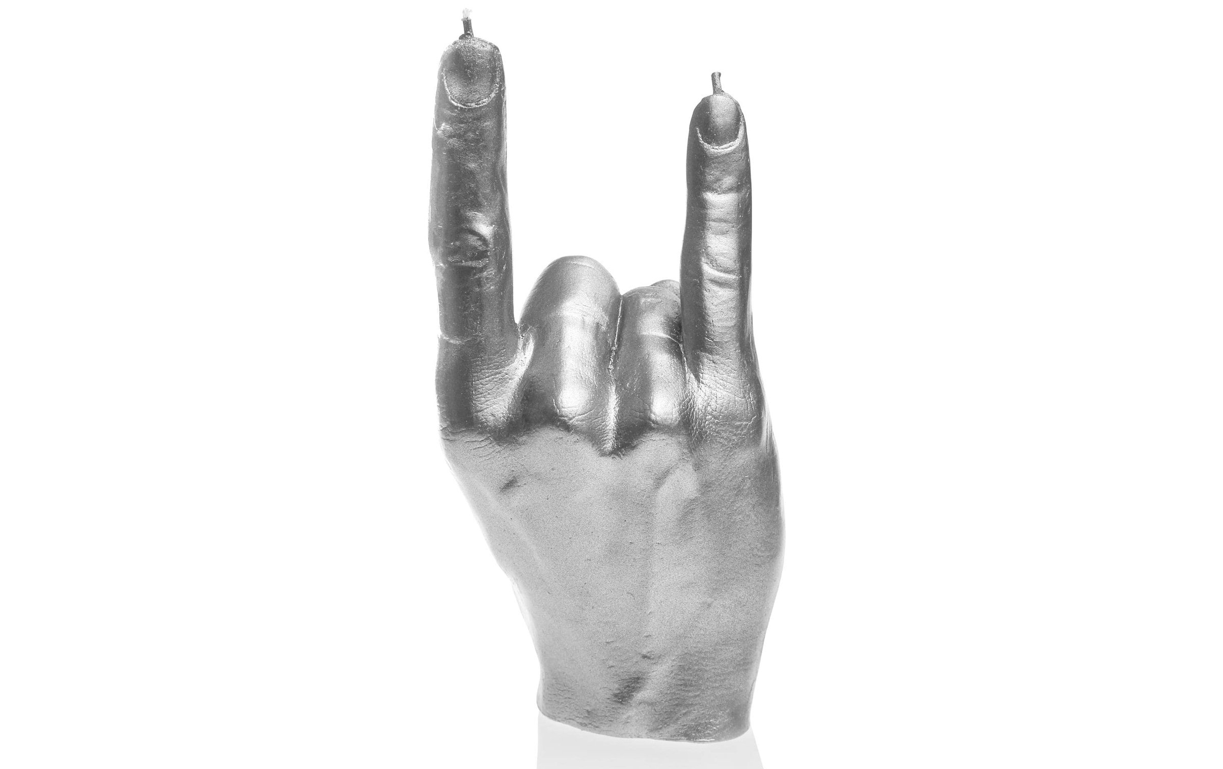 Formkerze »Candellana Hand Rock Silber«