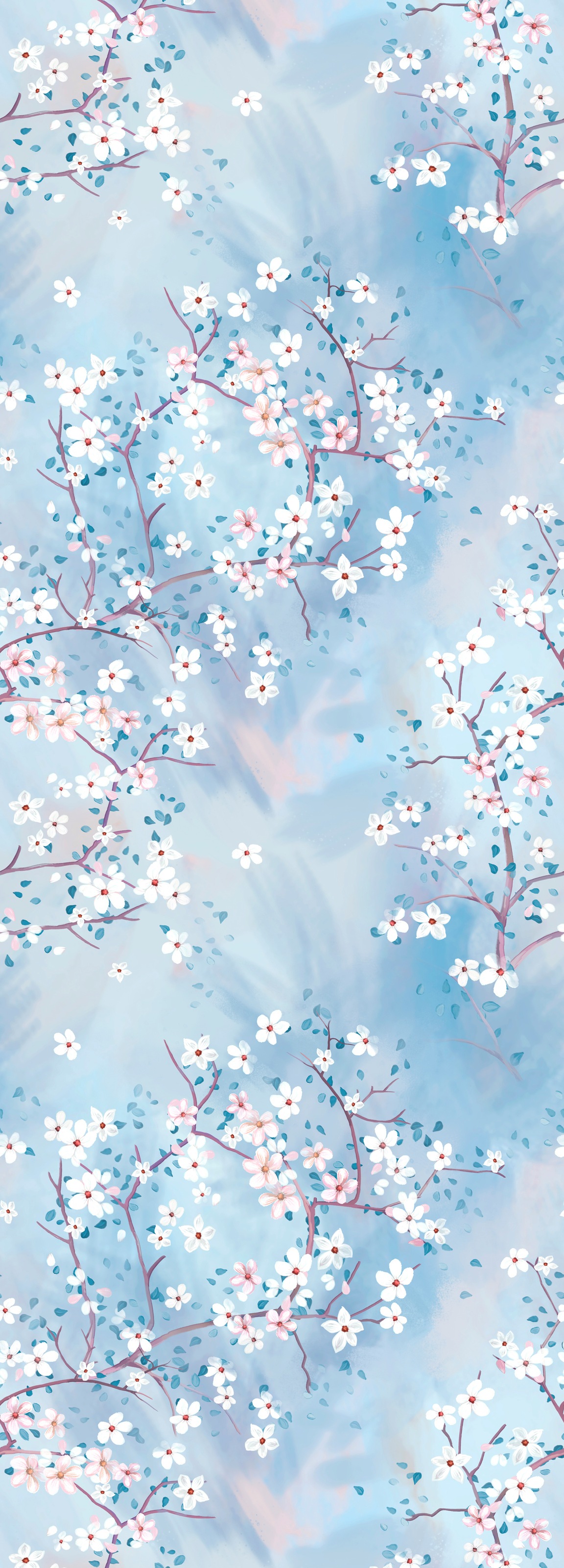 Image of queence Vinyltapete "Milana" Motiv bedruckt botanisch floral gemustert natürlich glatt 90x250cm, selbstklebend, kinderleichte Anbringung, Sticker