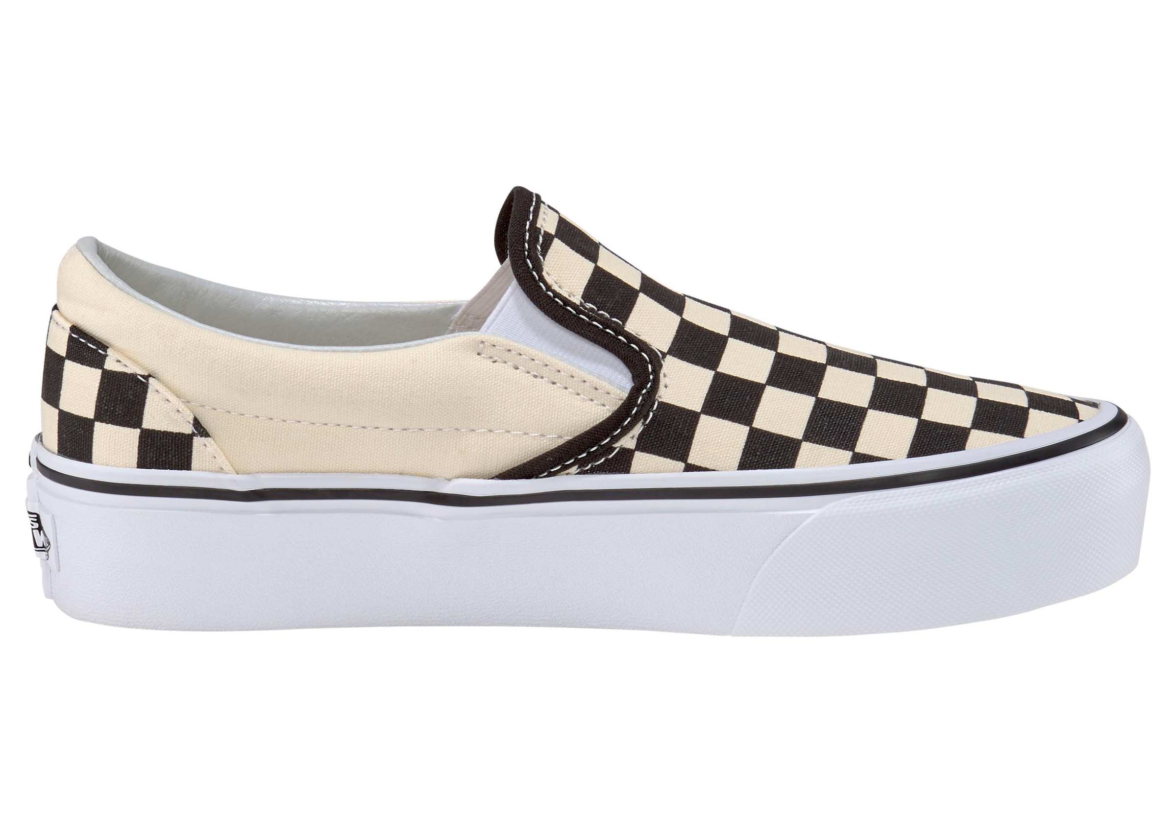 Vans Plateausneaker »Classic Slip-On Platform Checkerboard«, aus textilem Canvas-Material