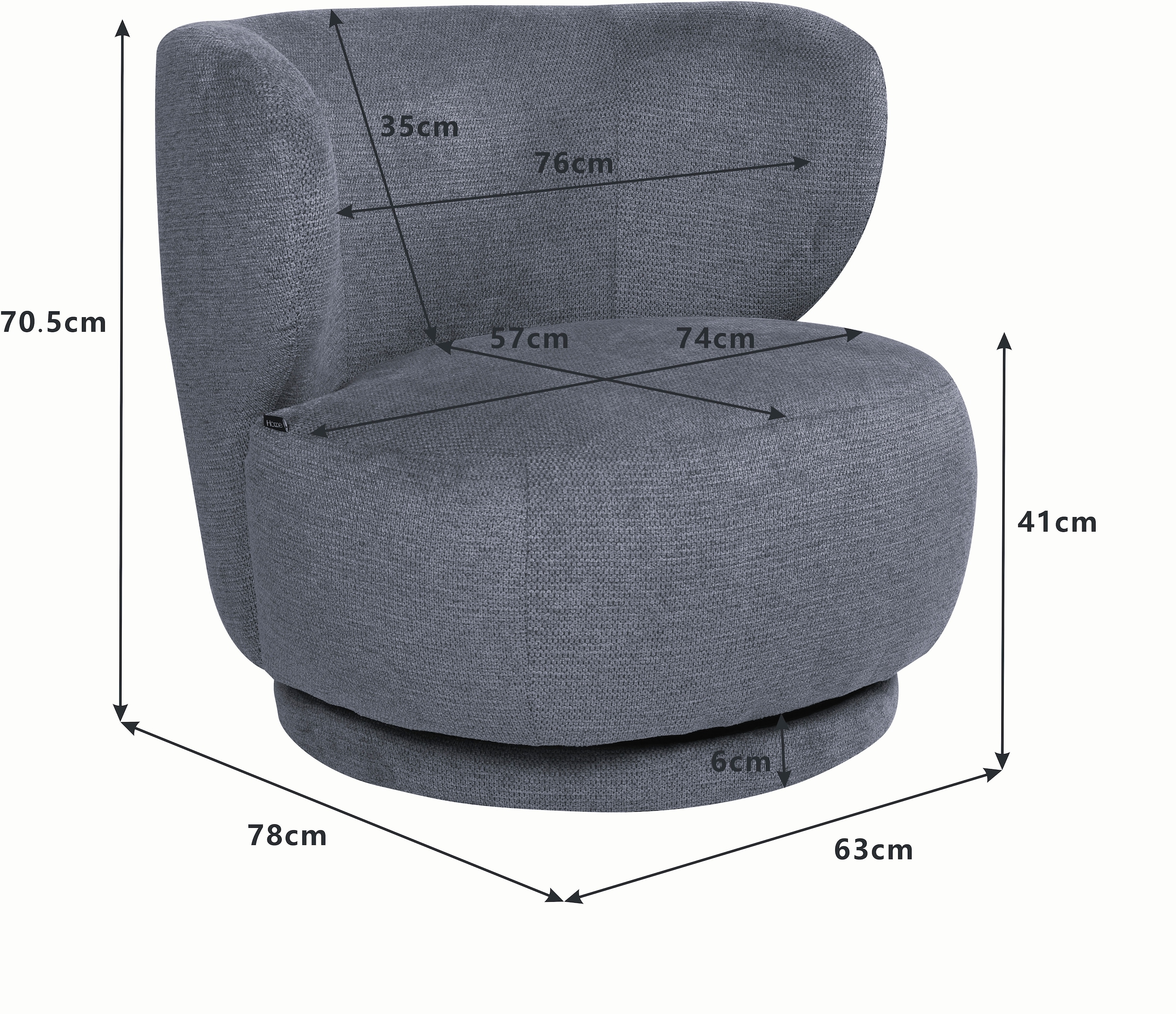 Home affaire Fauteuil pivotant »ANNELIN, Loungesessel, Clubsessel«