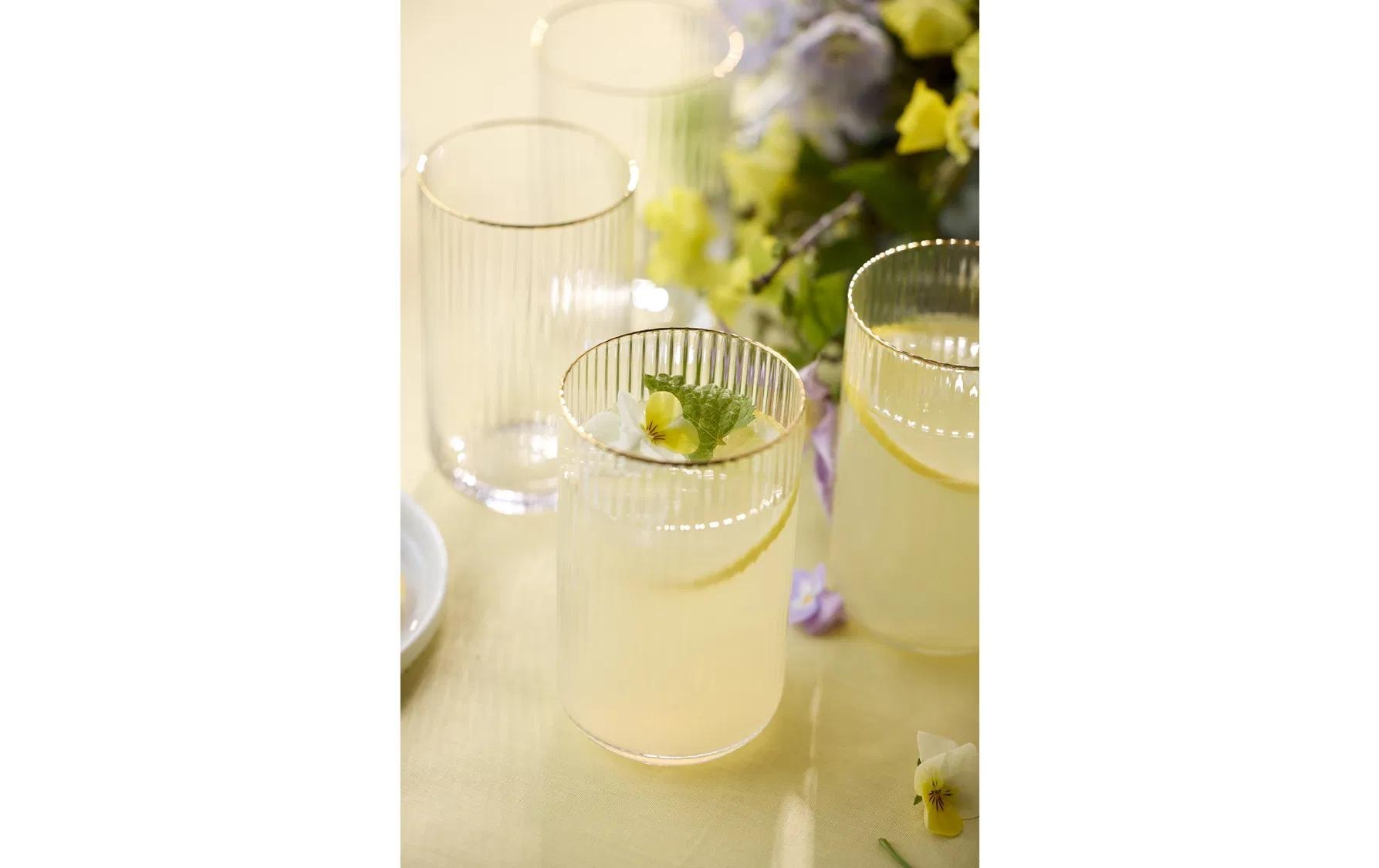 Glas "Lyngby Palermo Gold 50 cl, 4 Stück"